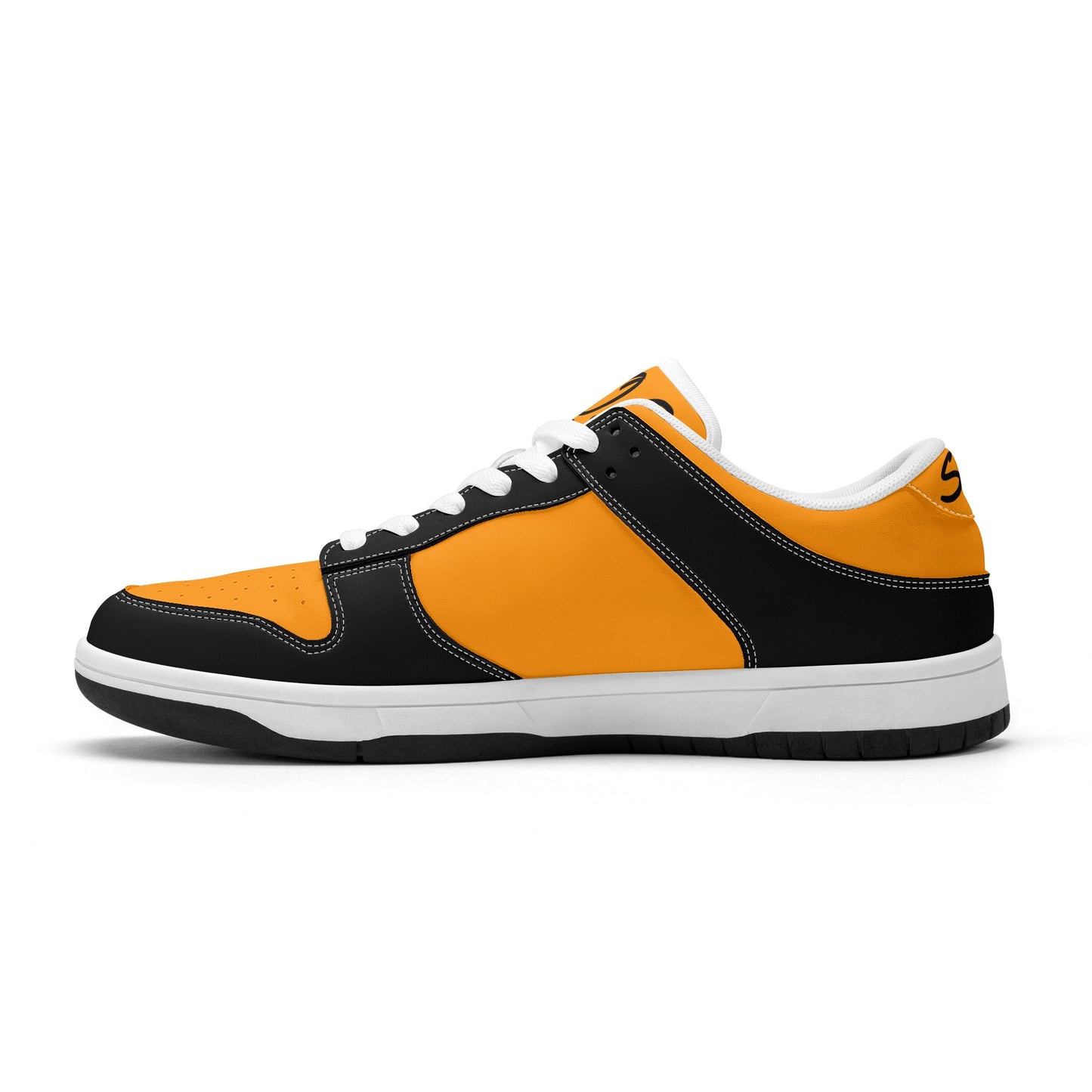 SOS Orange/Black Mens Low Top Leather Star Kicks