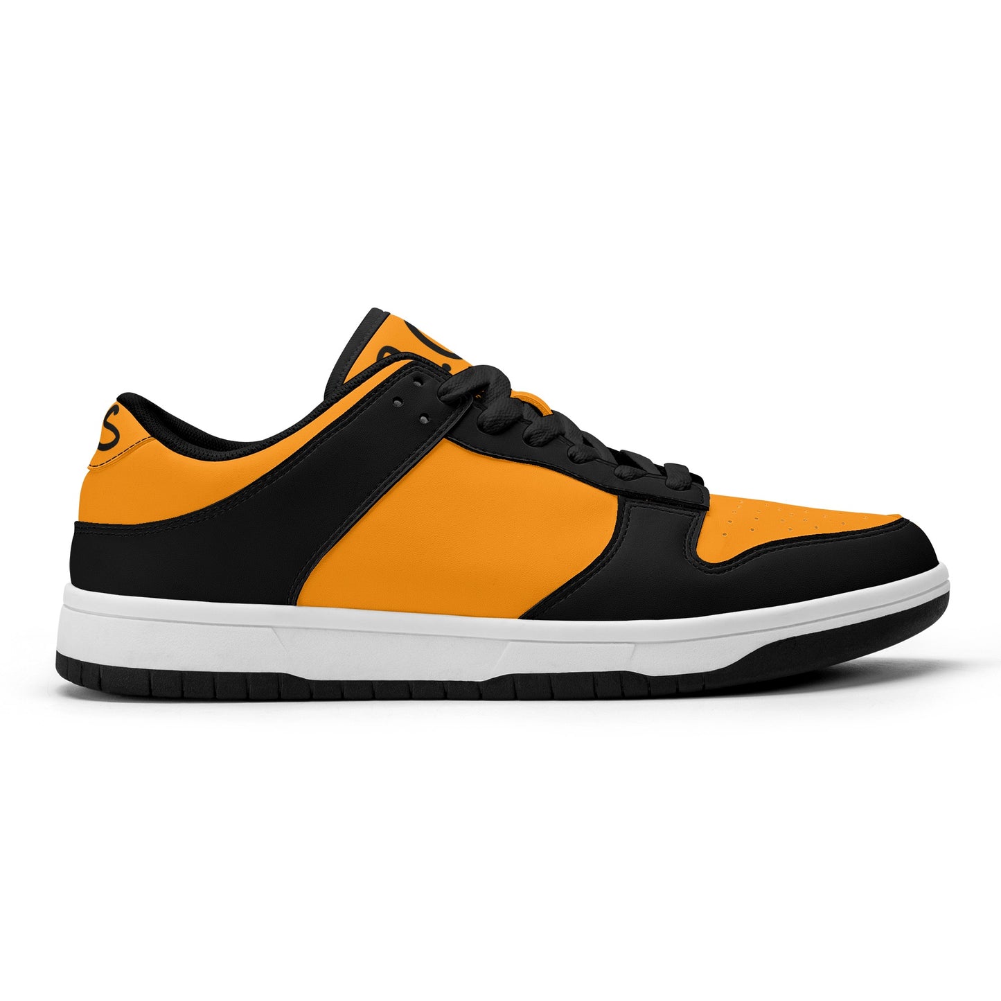 SOS Orange/Black Mens Low Top Leather Star Kicks