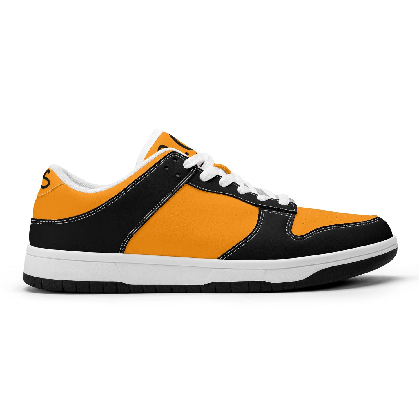 SOS Orange/Black Mens Low Top Leather Star Kicks