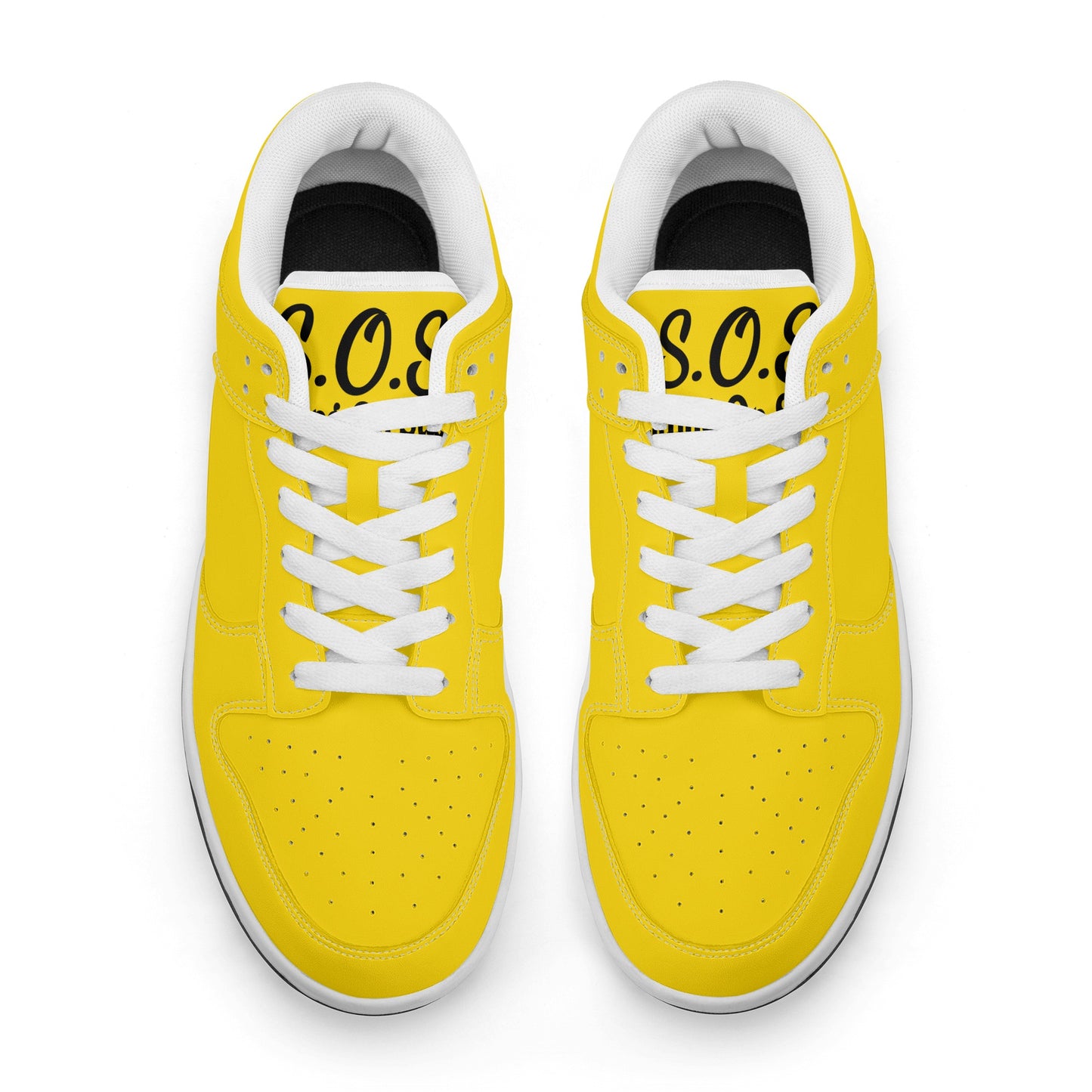 SOS Gold Mens Low Top Leather Star Kicks