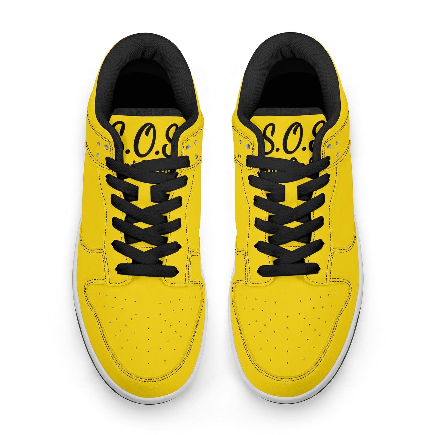 SOS Gold Mens Low Top Leather Star Kicks