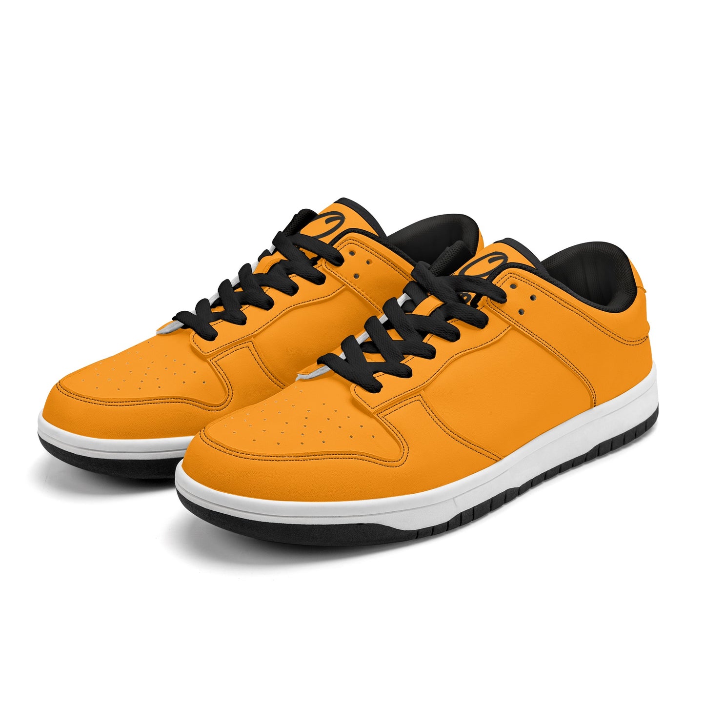 SOS Orange Mens Low Top Leather Star Kicks