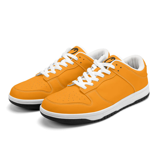 SOS Orange Mens Low Top Leather Star Kicks