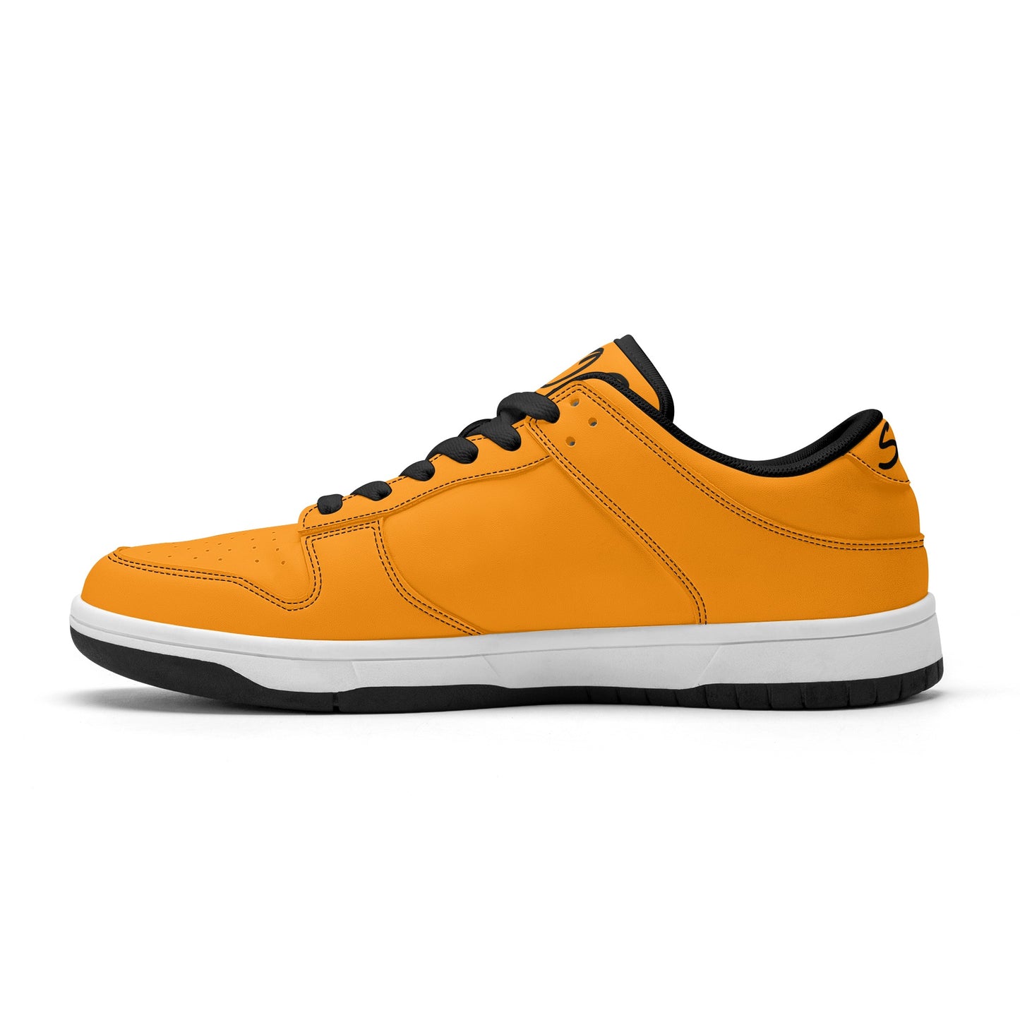 SOS Orange Mens Low Top Leather Star Kicks