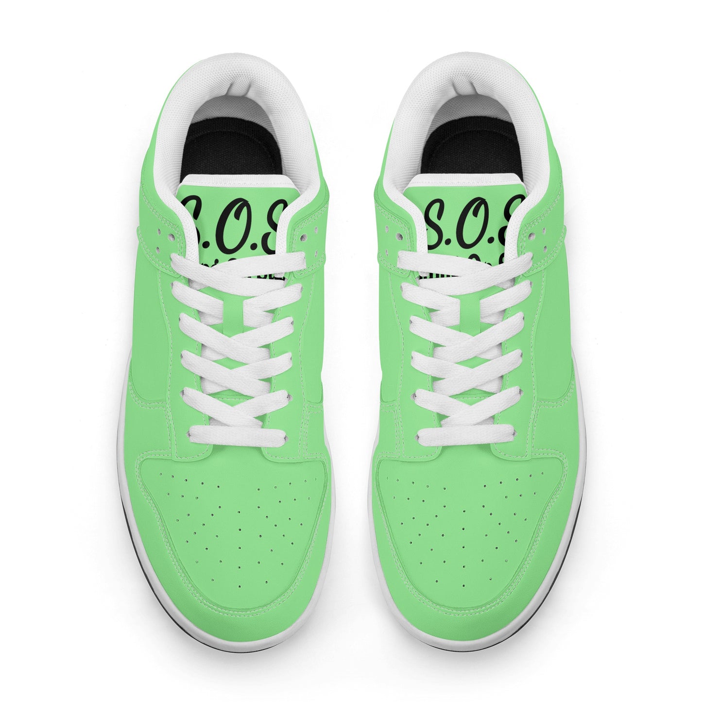 SOS Mint Green Mens Low Top Leather Star Kicks