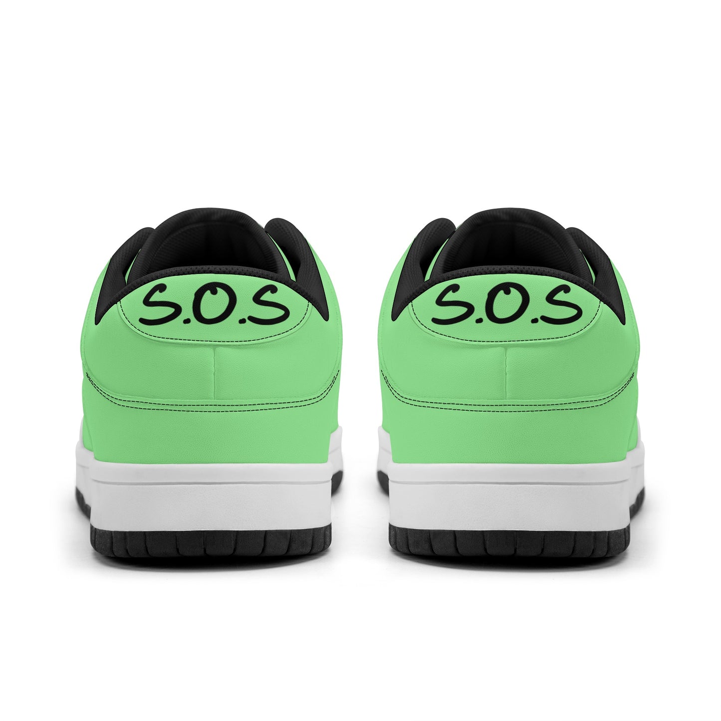 SOS Mint Green Mens Low Top Leather Star Kicks