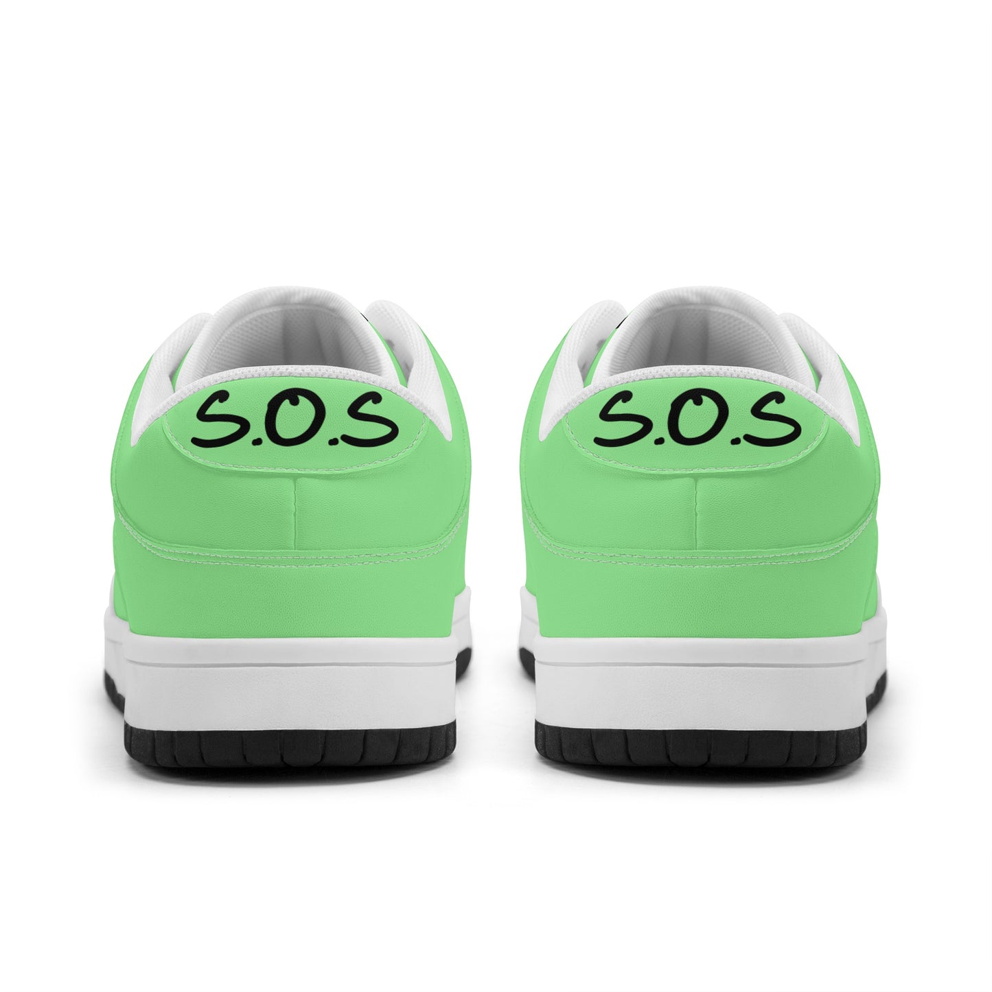 SOS Mint Green Mens Low Top Leather Star Kicks