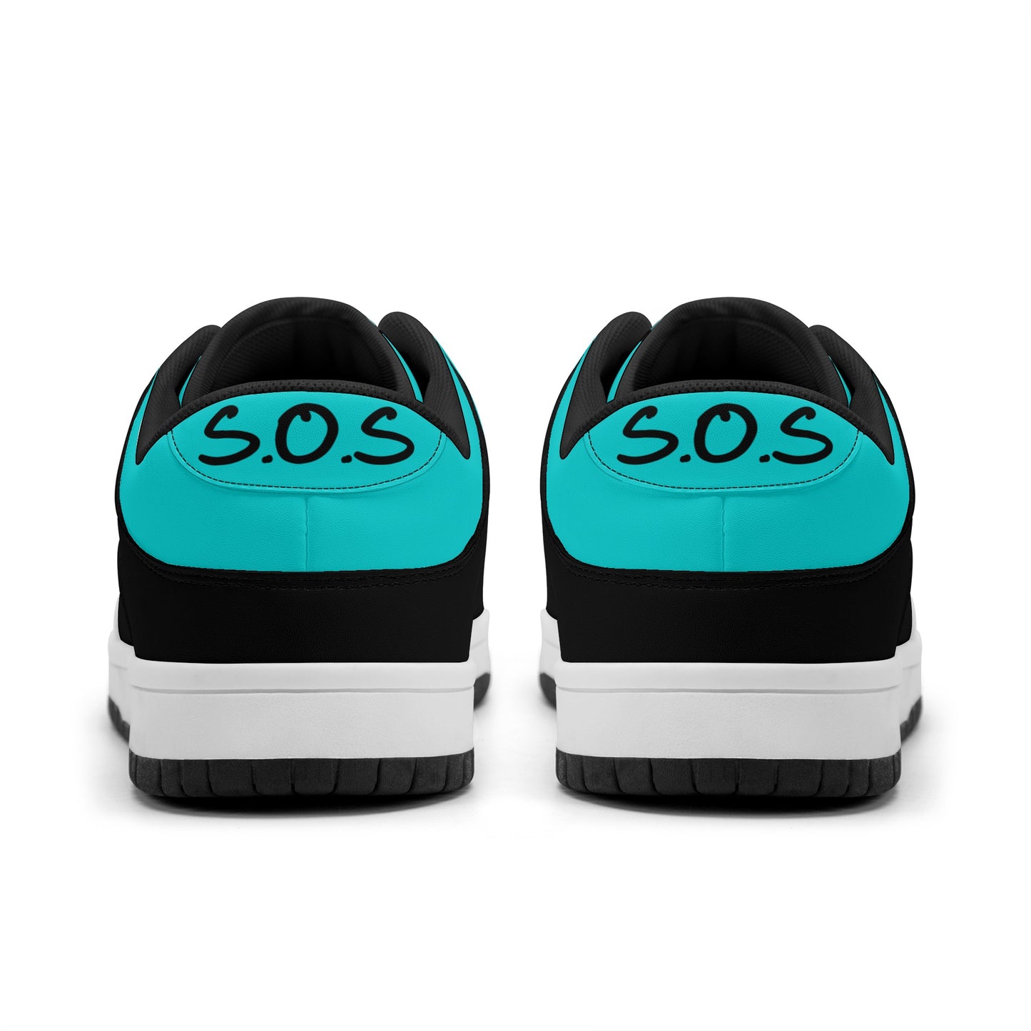 SOS Turquoise/Black Mens Low Top Leather Star Kicks