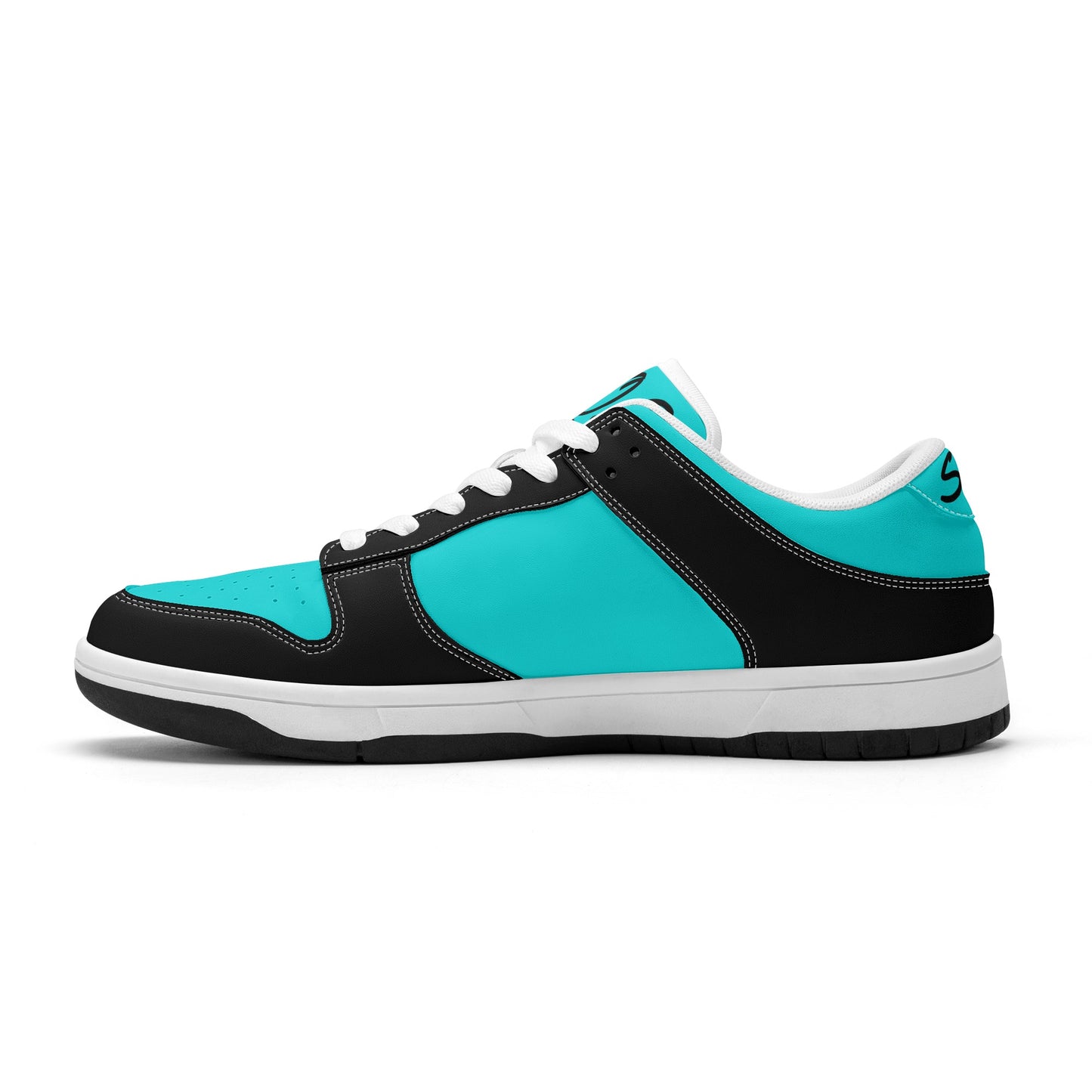 SOS Turquoise/Black Mens Low Top Leather Star Kicks