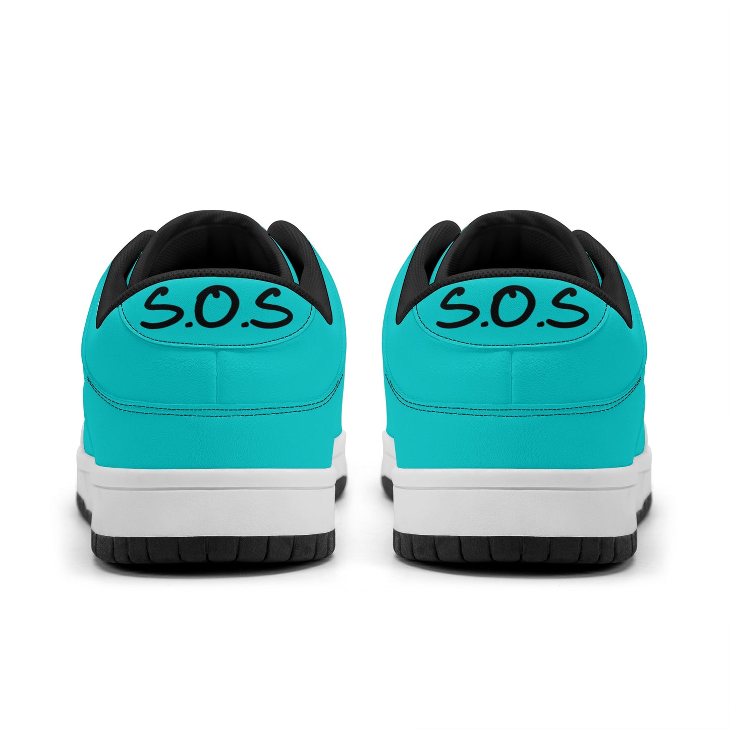 SOS Turquoise Mens Low Top Leather Star Kicks