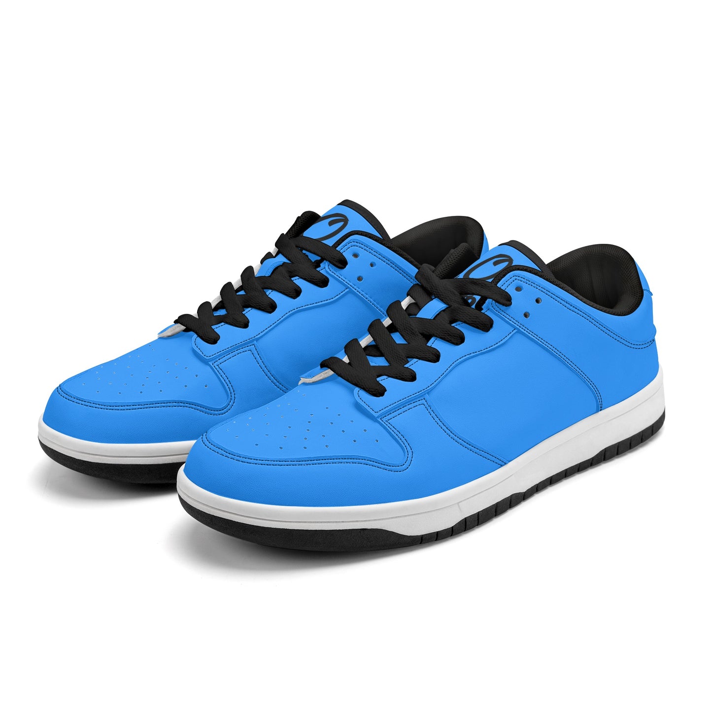 SOS  Sky Blue Mens Low Top Leather Star Kicks