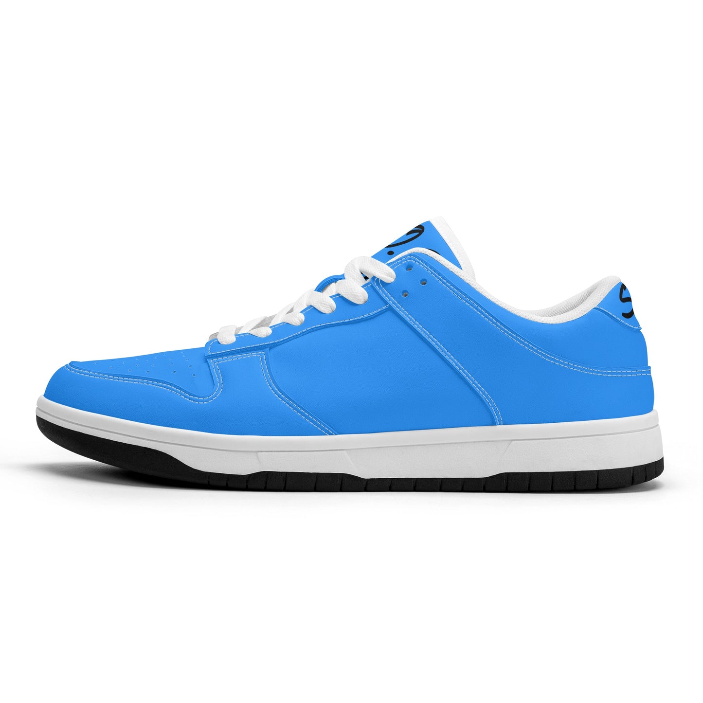 SOS  Sky Blue Mens Low Top Leather Star Kicks