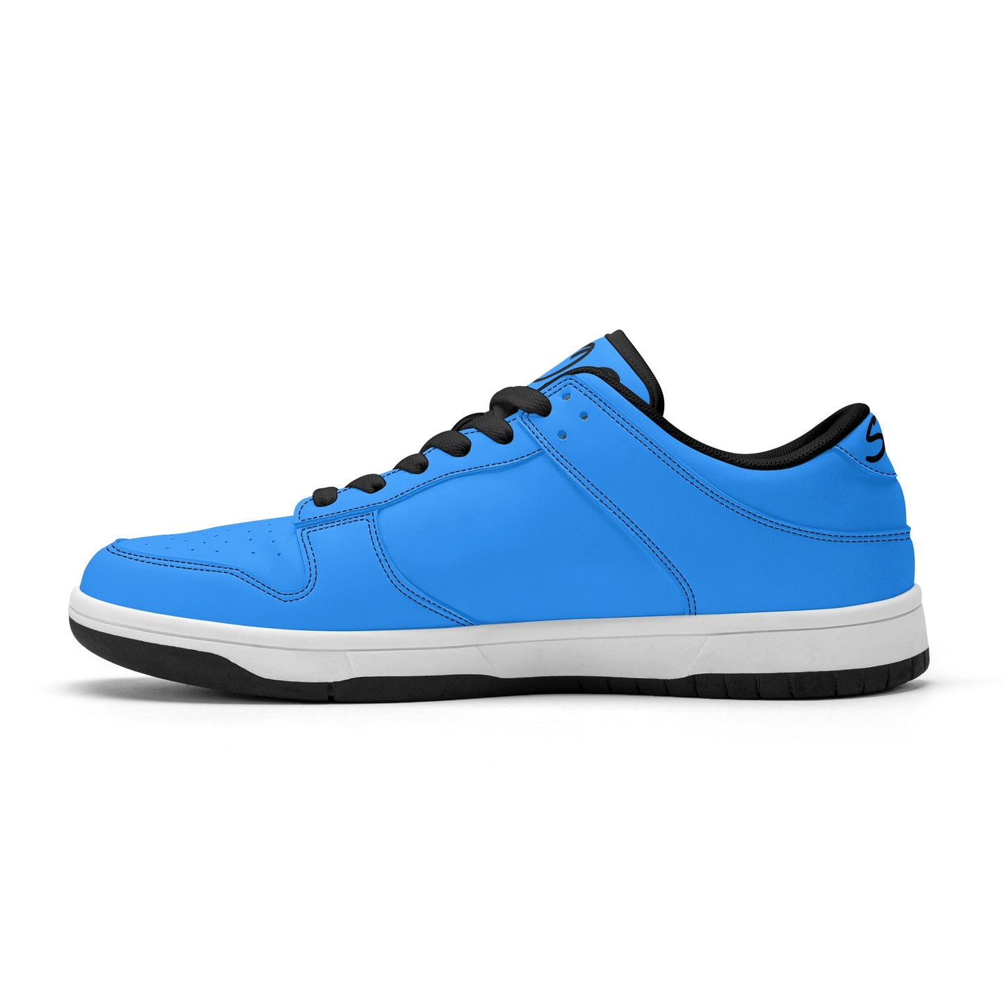 SOS  Sky Blue Mens Low Top Leather Star Kicks