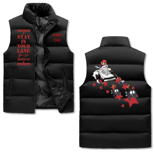 S.I.Y.L (Stay In Your  Lane) Mens Hooded Puffer Vest