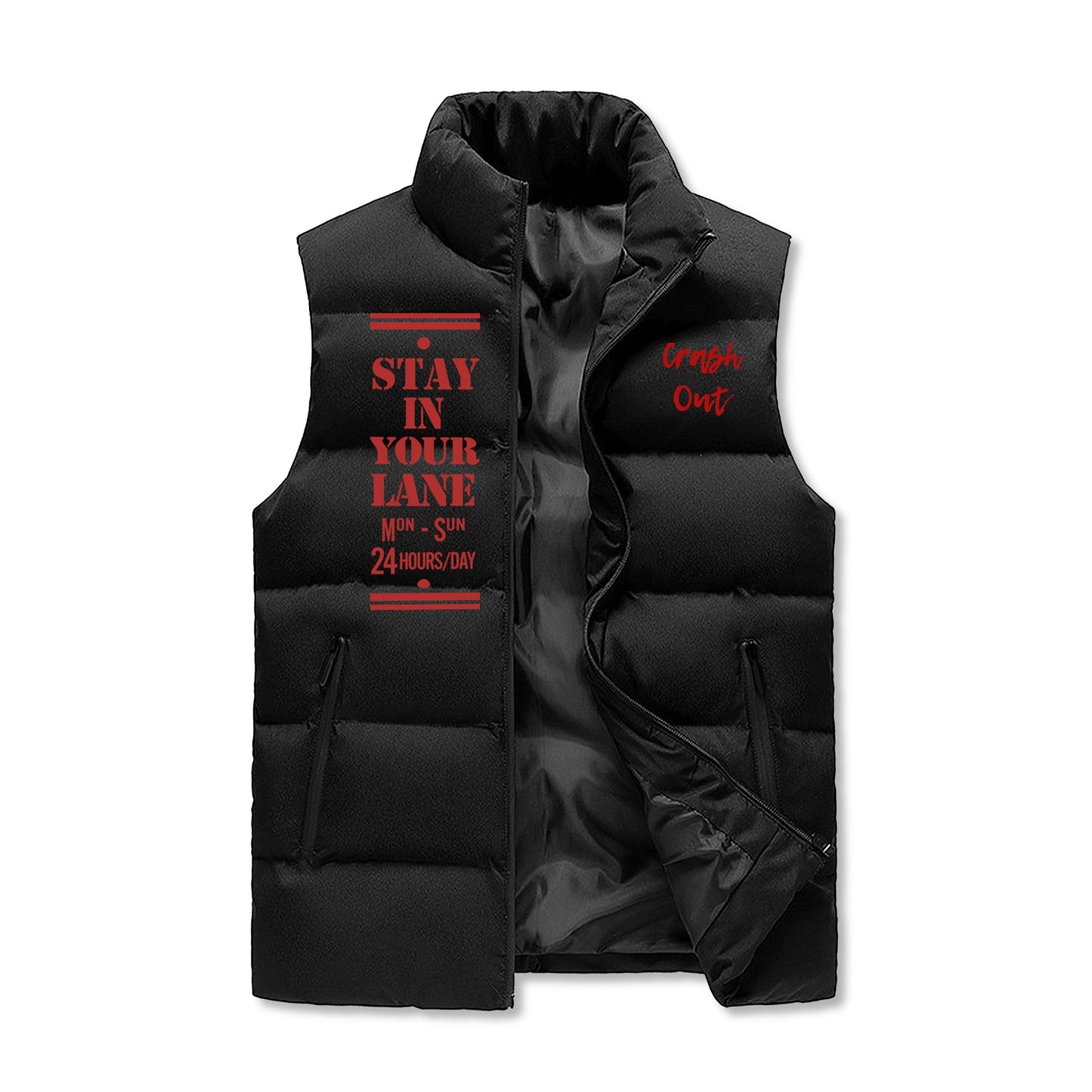 S.I.Y.L (Stay In Your  Lane) Mens Hooded Puffer Vest