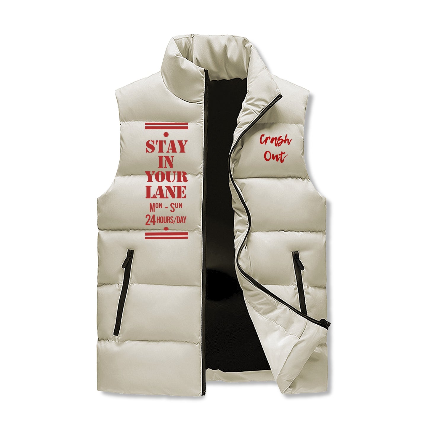 S.I.Y.L (Stay In Your  Lane) Mens Hooded Puffer Vest