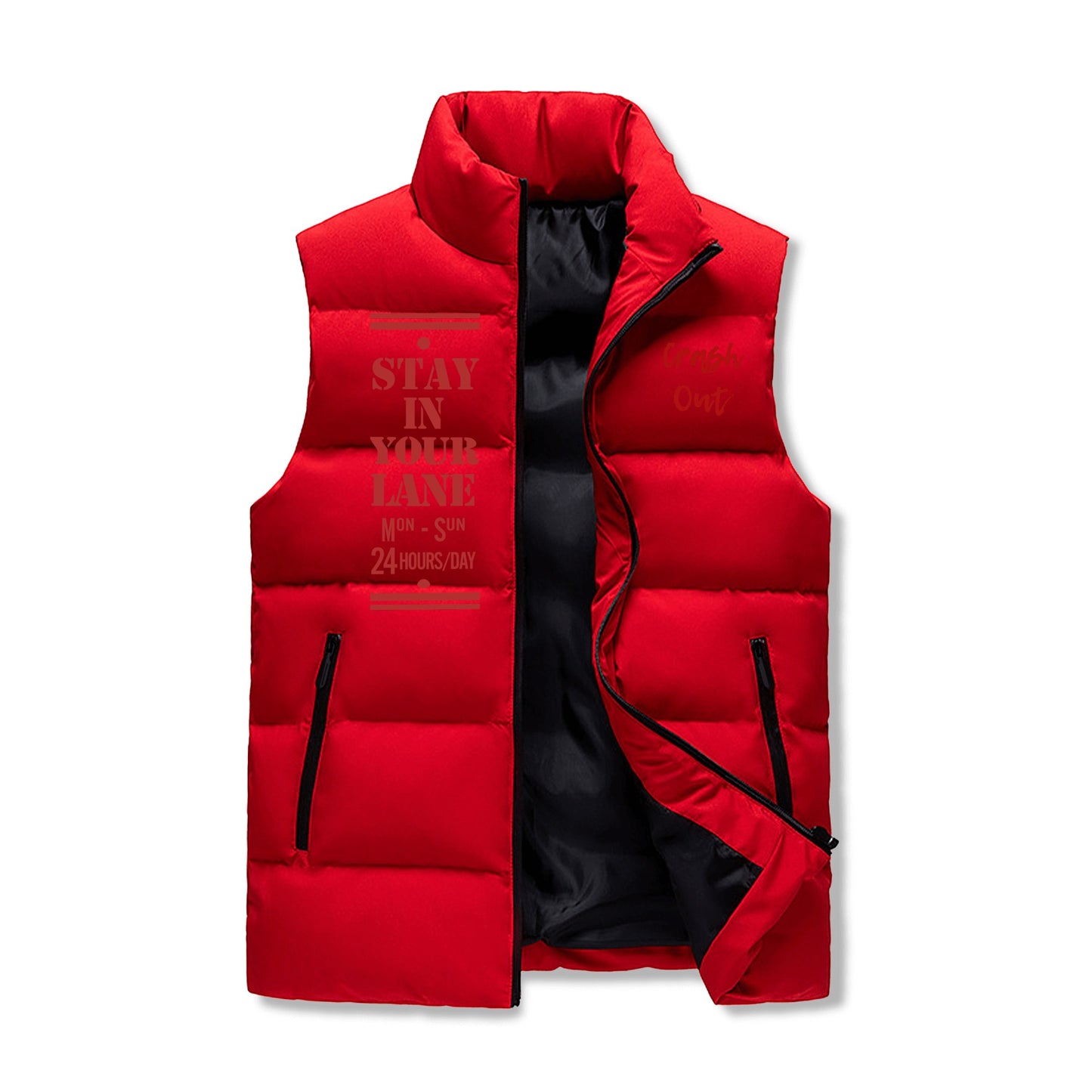 S.I.Y.L (Stay In Your  Lane) Mens Hooded Puffer Vest