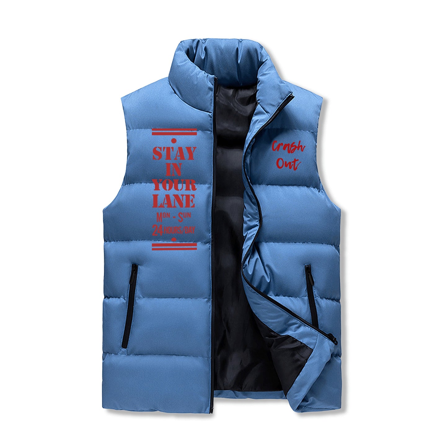 S.I.Y.L (Stay In Your  Lane) Mens Hooded Puffer Vest