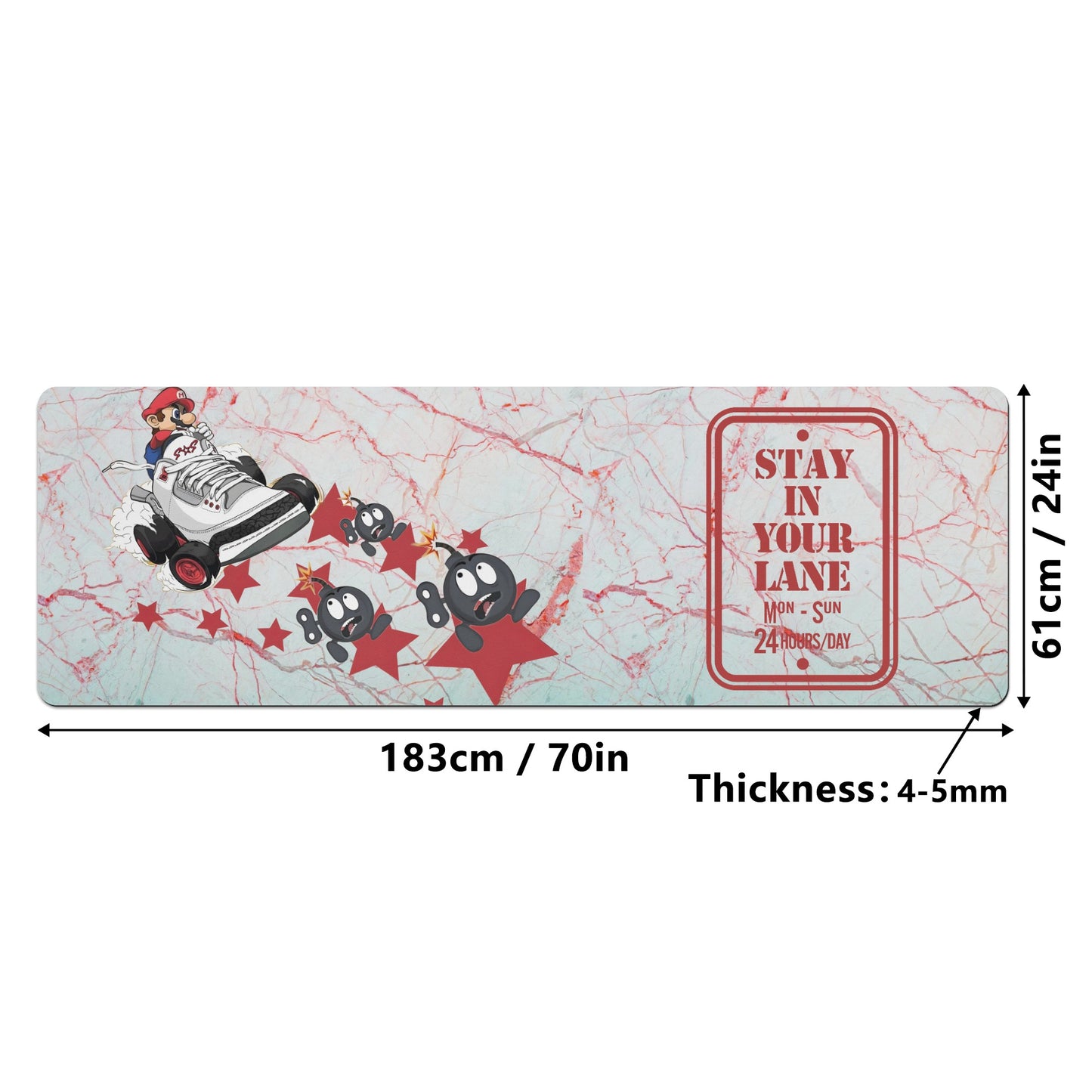 S.I.Y.L. (Stay In Your Lane) Exclusive 4mm Rubber Yoga Mat