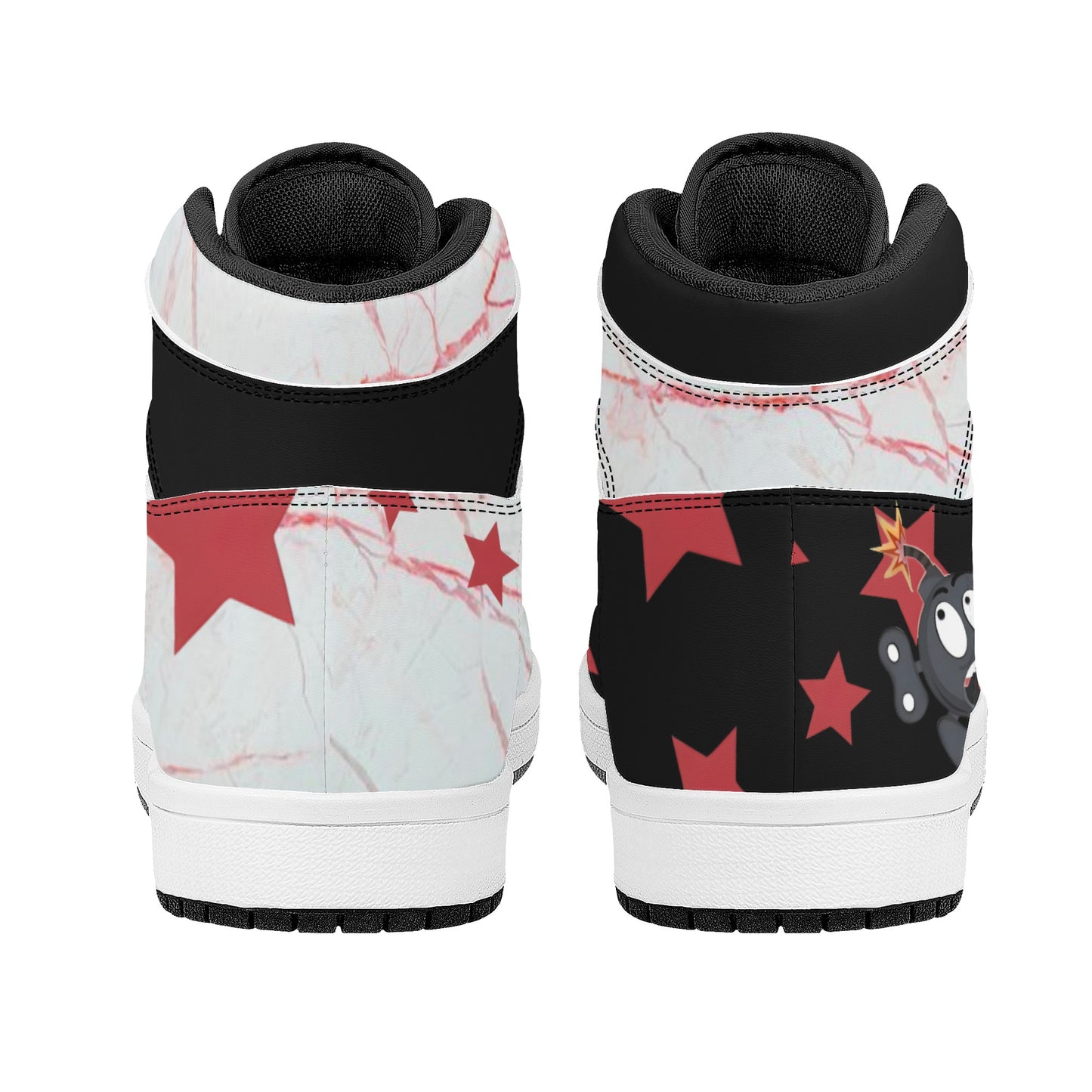 S.I.Y.L. (Stay In Your Lane) Mens High Top Leather Star Kicks