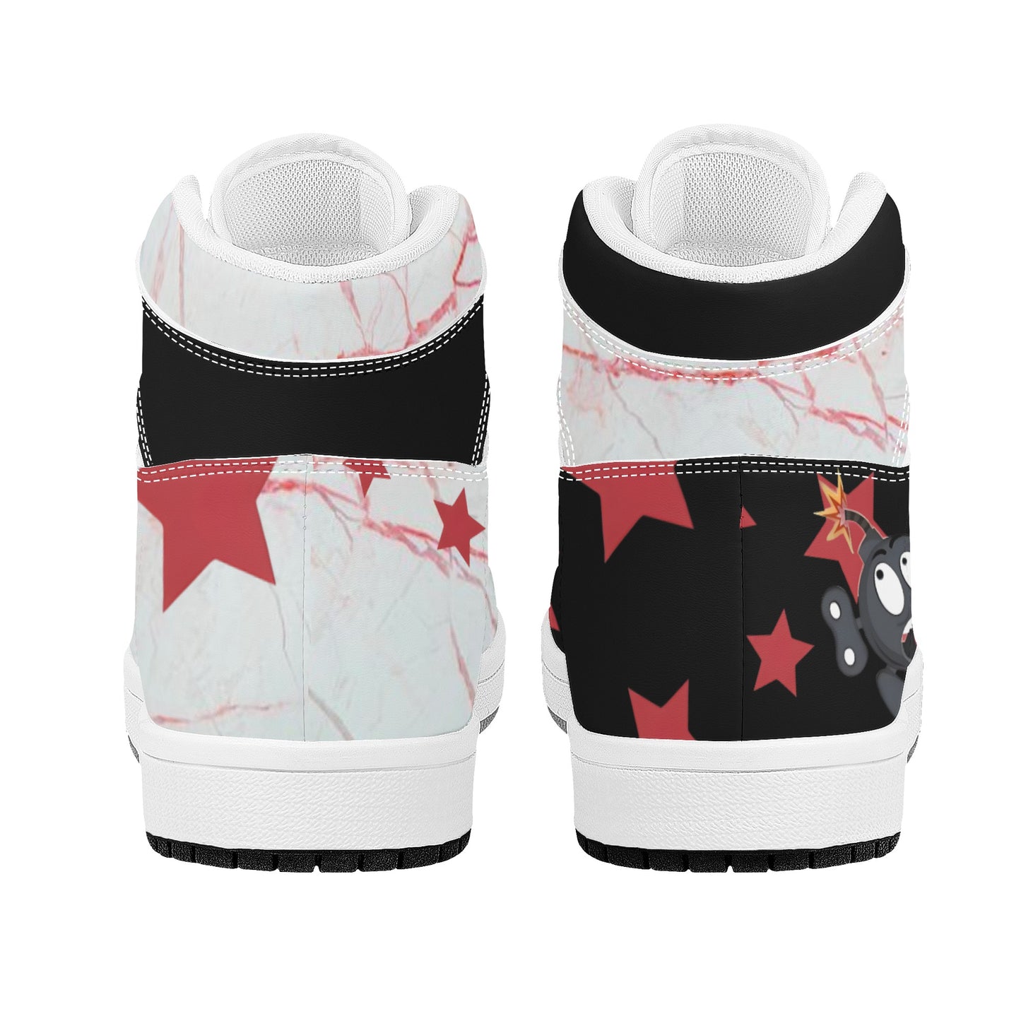 S.I.Y.L. (Stay In Your Lane) Mens High Top Leather Star Kicks