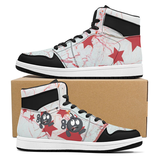 S.I.Y.L. (Stay In Your Lane) Mens High Top Leather Star Kicks