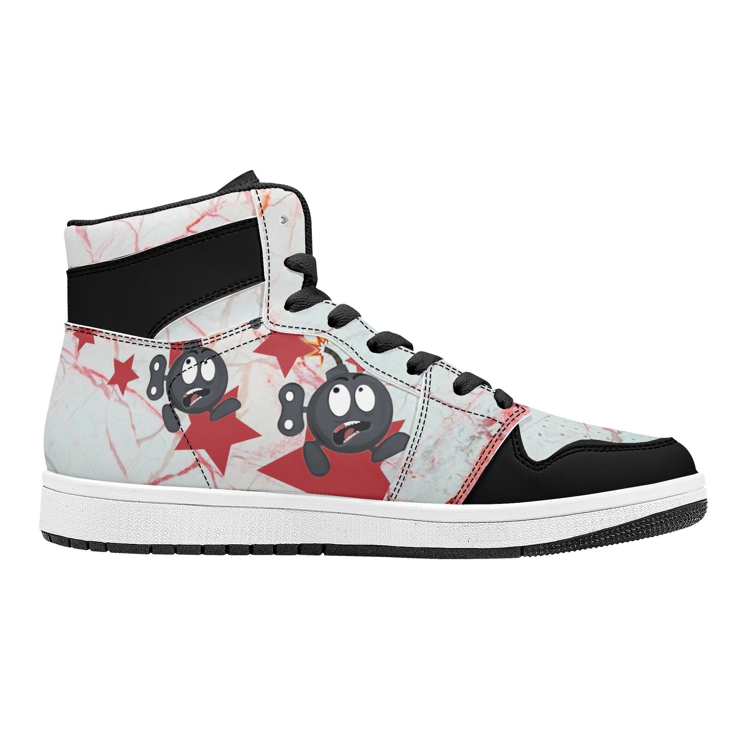 S.I.Y.L. (Stay In Your Lane) Mens High Top Leather Star Kicks