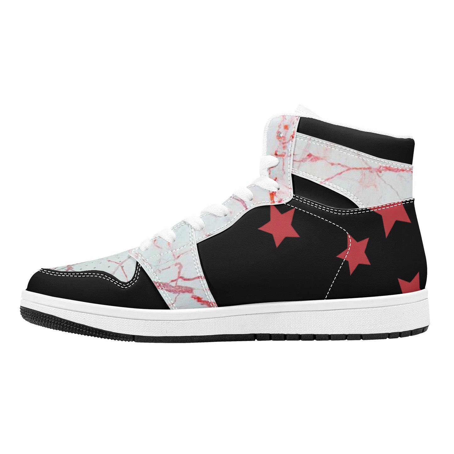 S.I.Y.L. (Stay In Your Lane) Mens High Top Leather Star Kicks