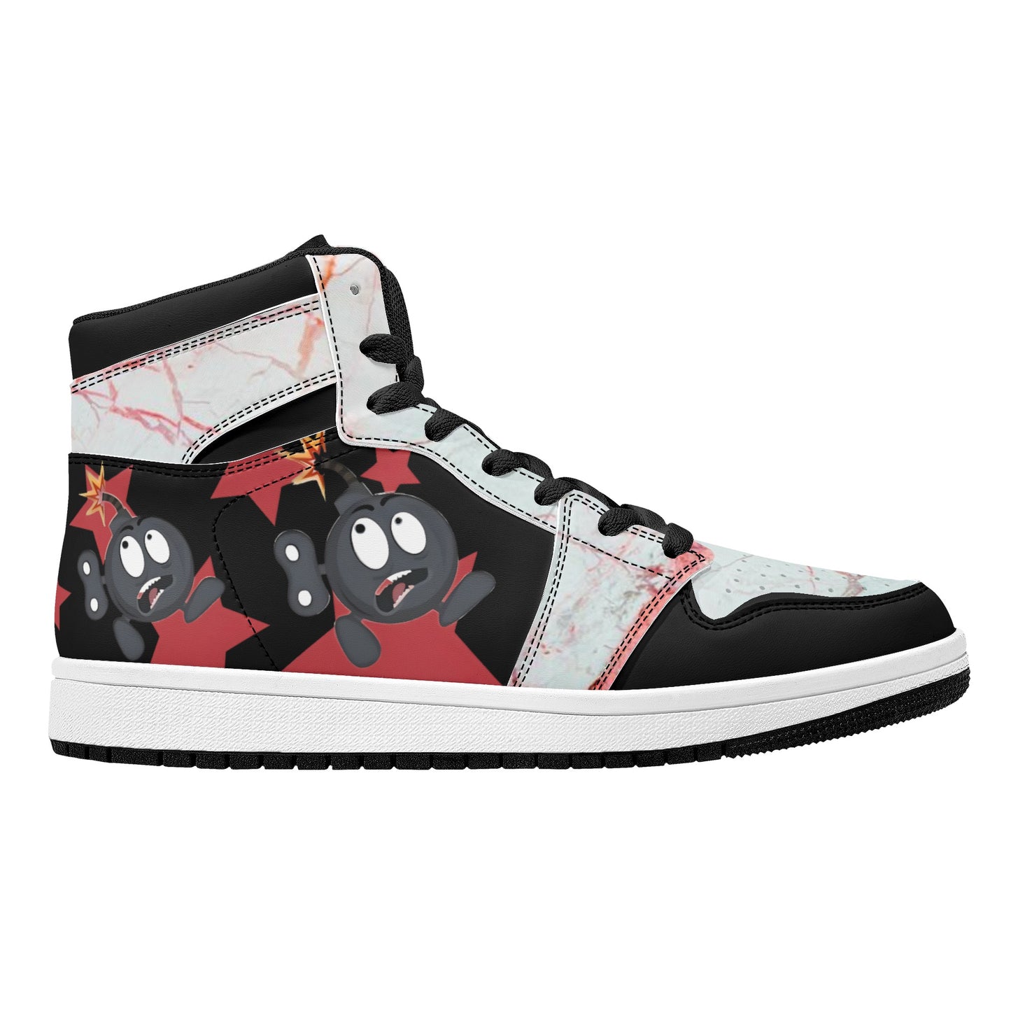 S.I.Y.L. (Stay In Your Lane) Mens High Top Leather Star Kicks