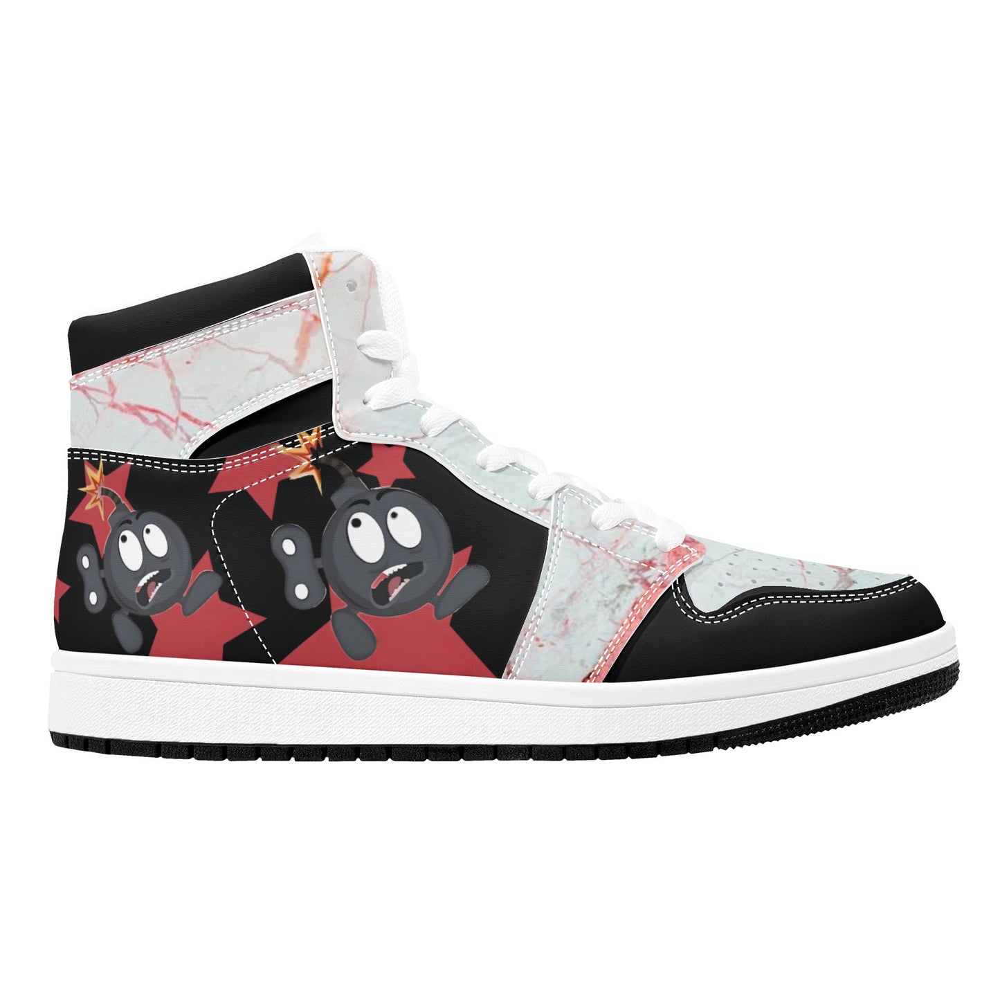 S.I.Y.L. (Stay In Your Lane) Mens High Top Leather Star Kicks