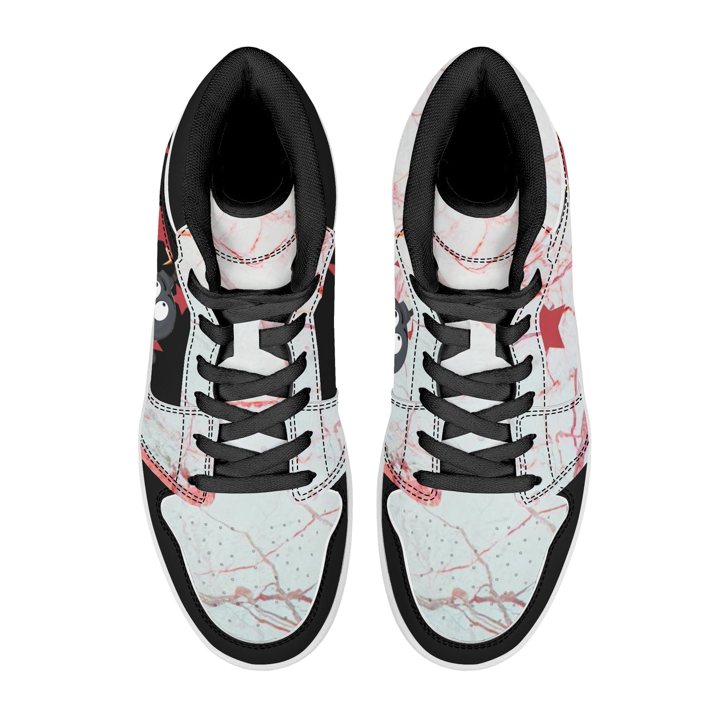 S.I.Y.L. (Stay In Your Lane) Mens High Top Leather Star Kicks