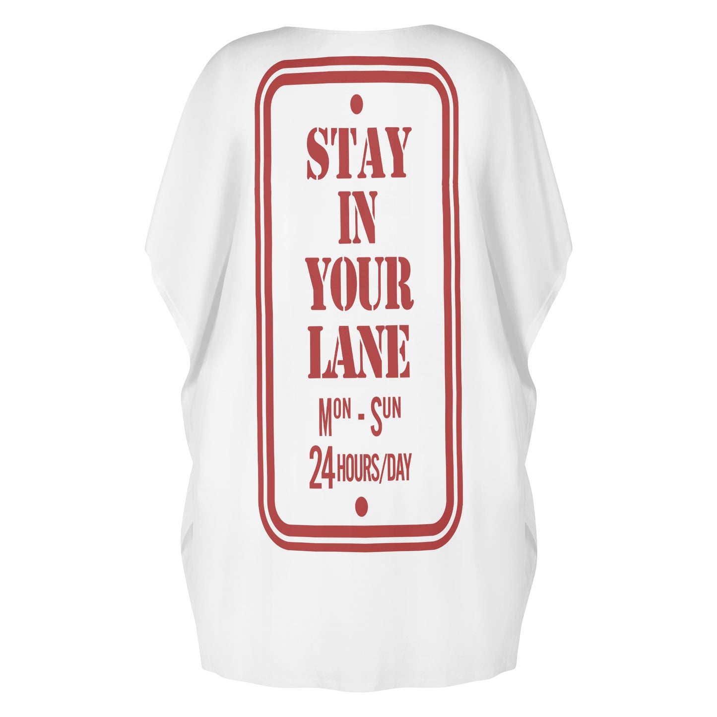 S.I.Y.L. ( Stay In Your Lane) Womens Star Size White Loose Dress