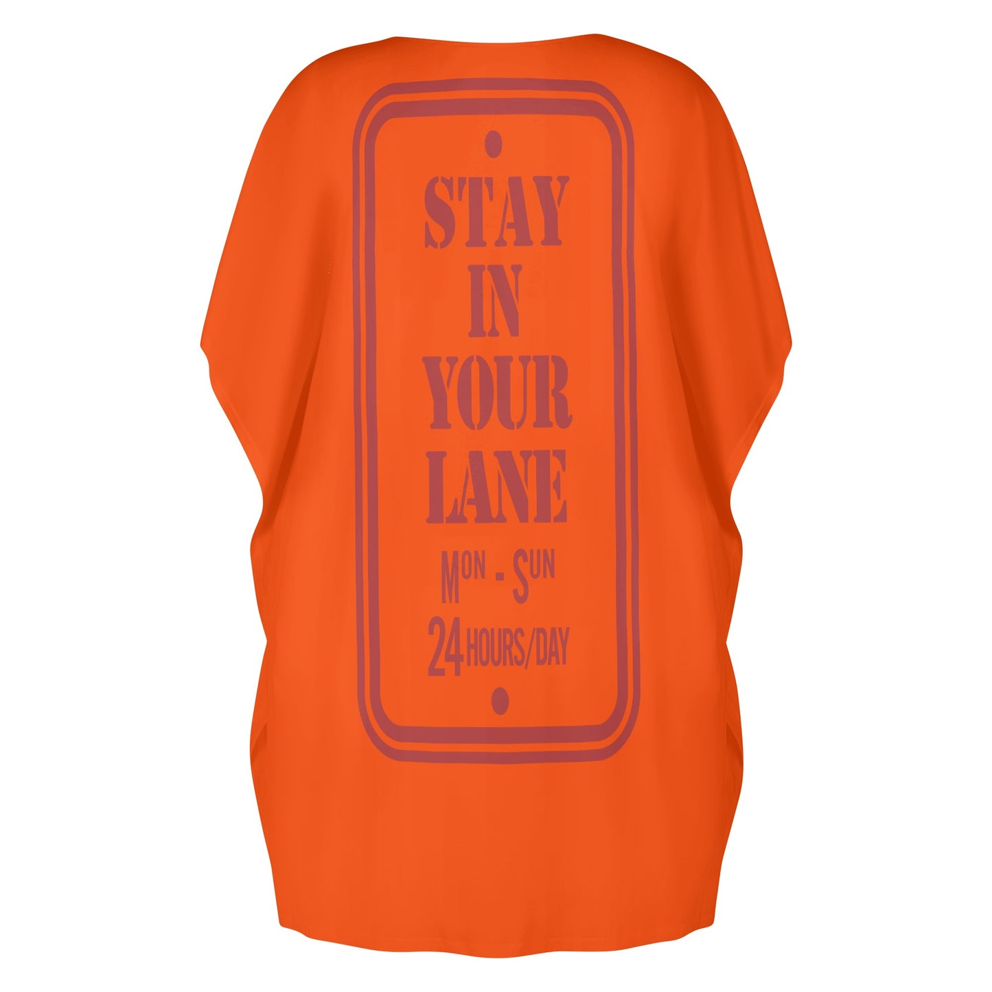 S.I.Y.L. ( Stay In Your Lane) Womens Star Size Dark Orange Loose Dress