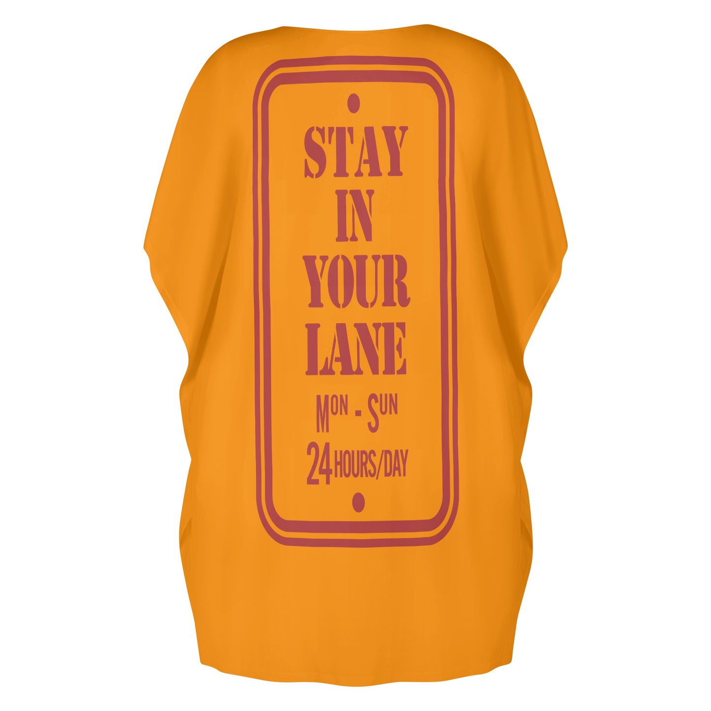 S.I.Y.L. ( Stay In Your Lane) Womens Star Size Orange Loose Dress