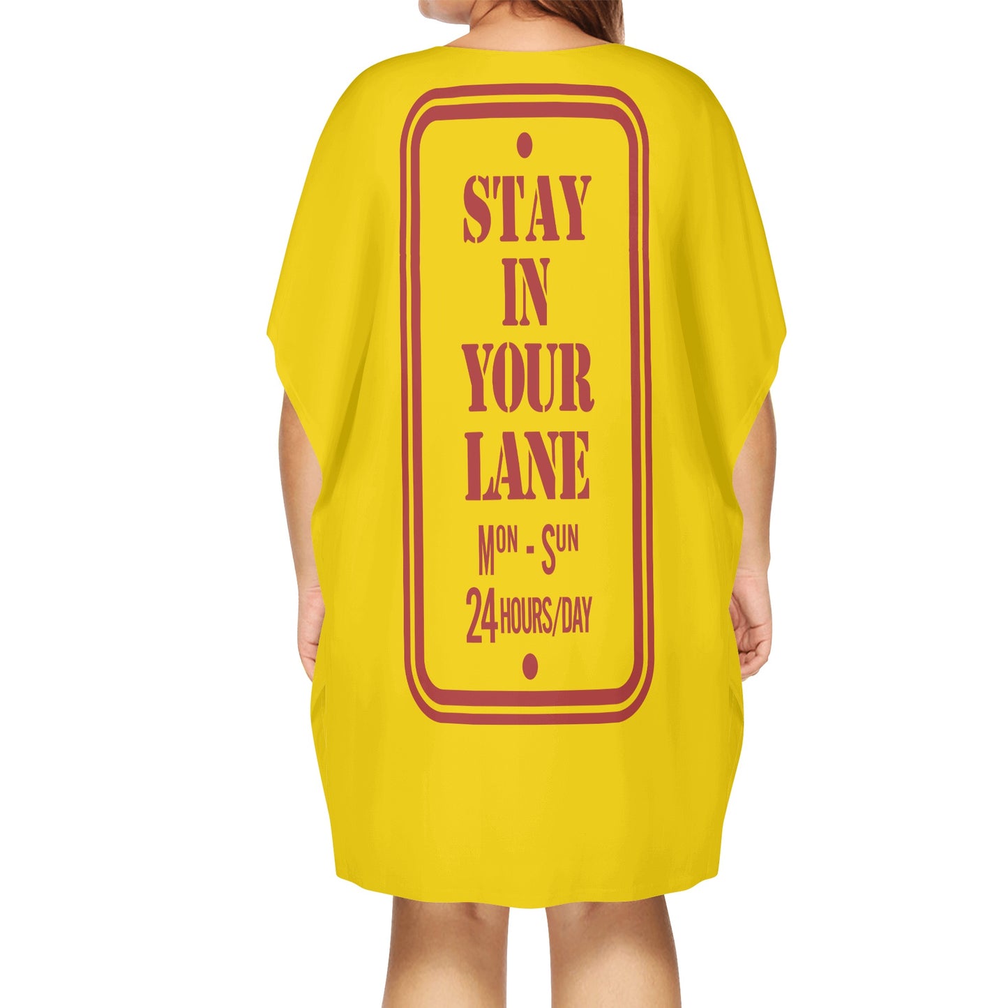 S.I.Y.L. ( Stay In Your Lane) Womens Star Size Gold Loose Dress