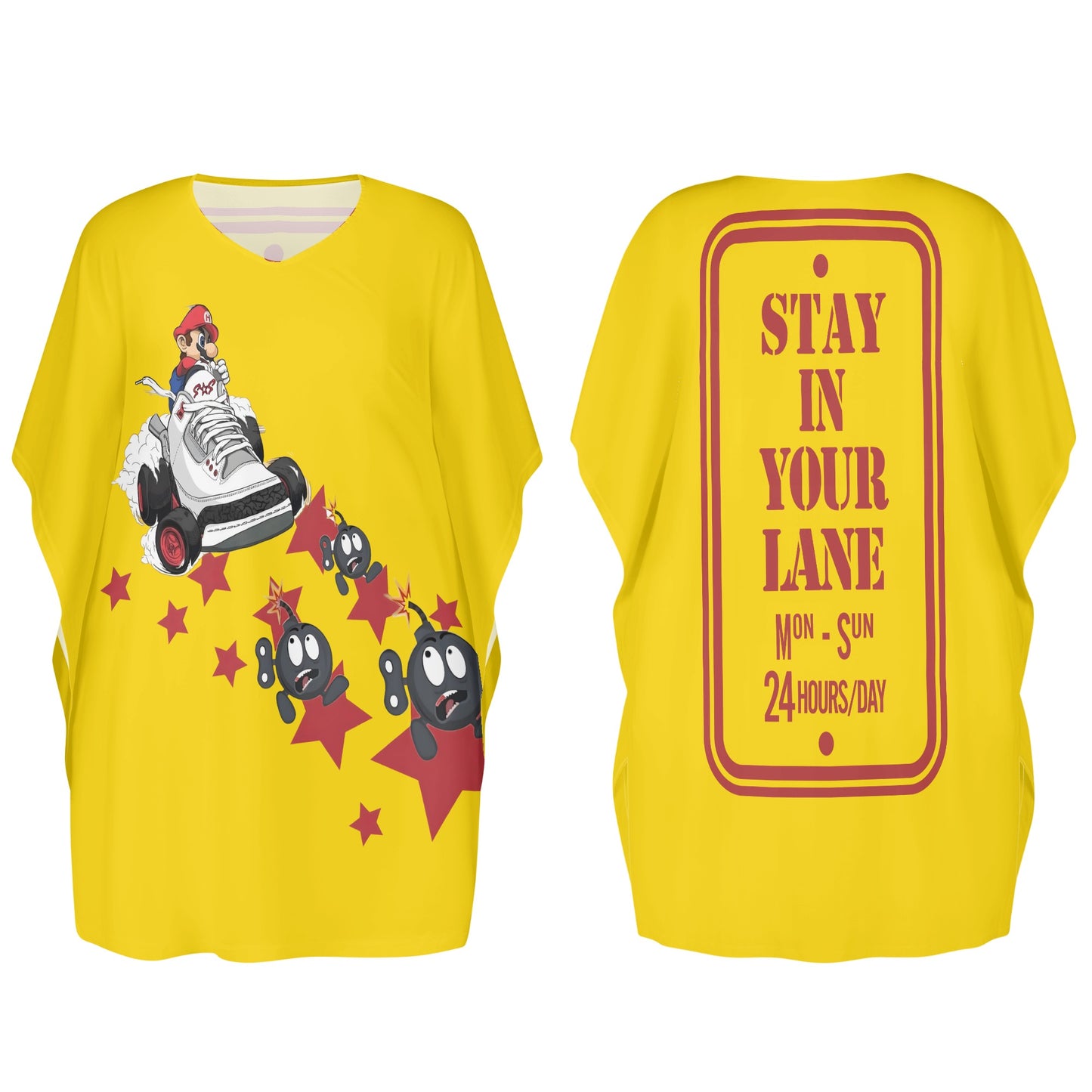 S.I.Y.L. ( Stay In Your Lane) Womens Star Size Gold Loose Dress