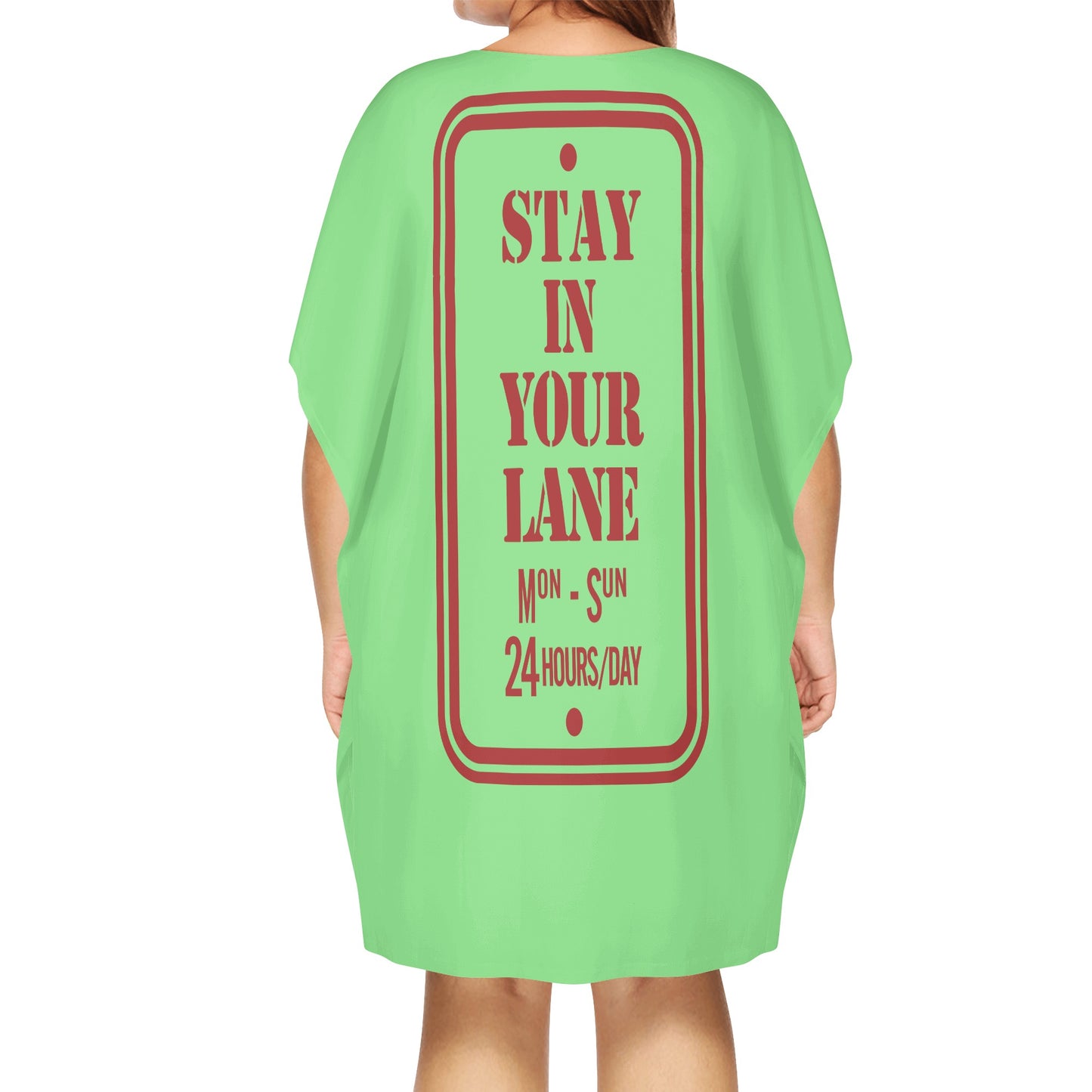 S.I.Y.L. ( Stay In Your Lane) Womens Star Size Mint Green Loose Dress