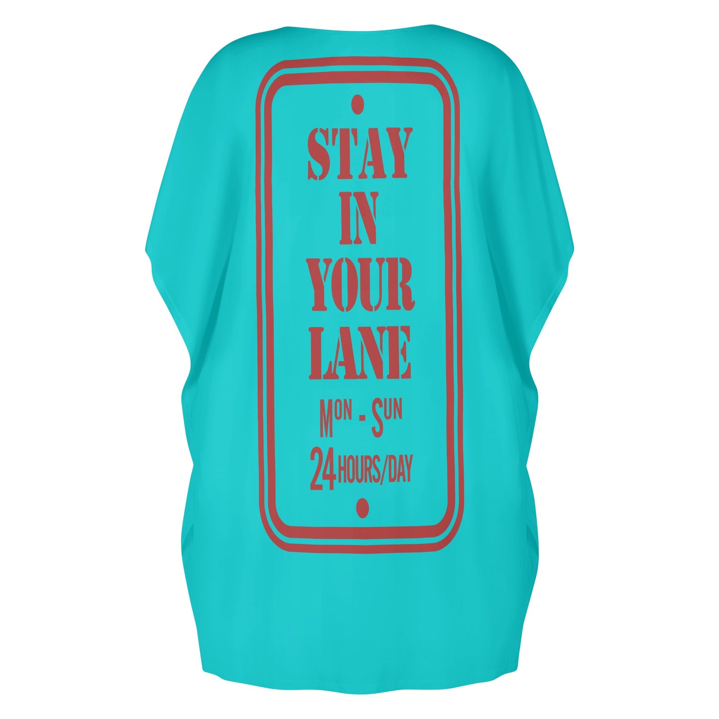 S.I.Y.L. ( Stay In Your Lane) Womens Star Size Turquoise Loose Dress