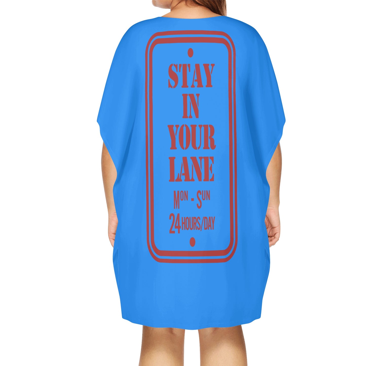 S.I.Y.L. ( Stay In Your Lane) Womens Star Size Blue Loose Dress