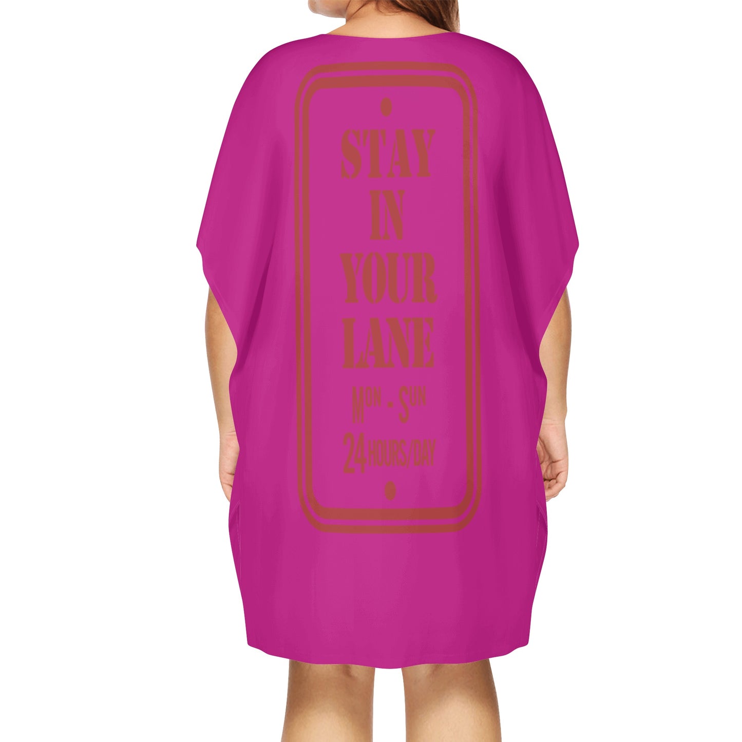 S.I.Y.L. ( Stay In Your Lane) Womens Star Size Purple Loose Dress