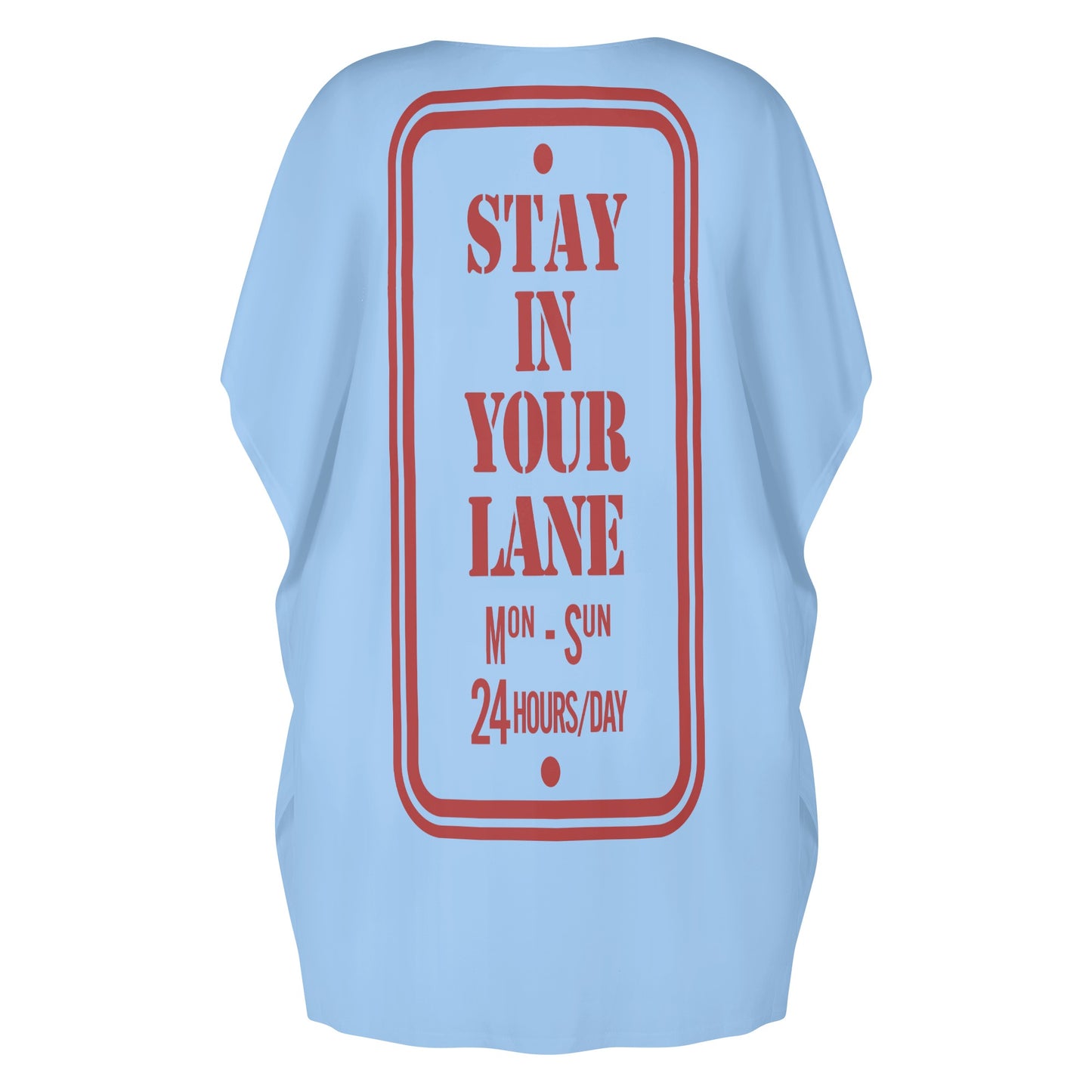 S.I.Y.L. ( Stay In Your Lane) Womens Star Size Sky Blue Loose Dress