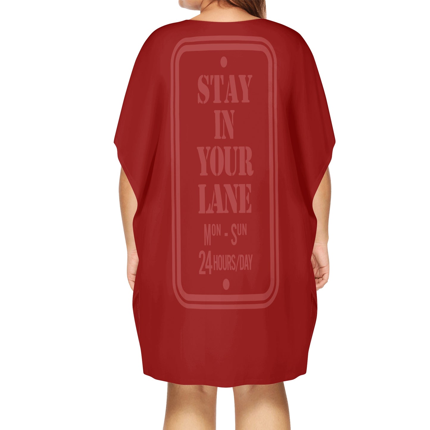 S.I.Y.L. ( Stay In Your Lane) Womens Star Size Maroon Loose Dress