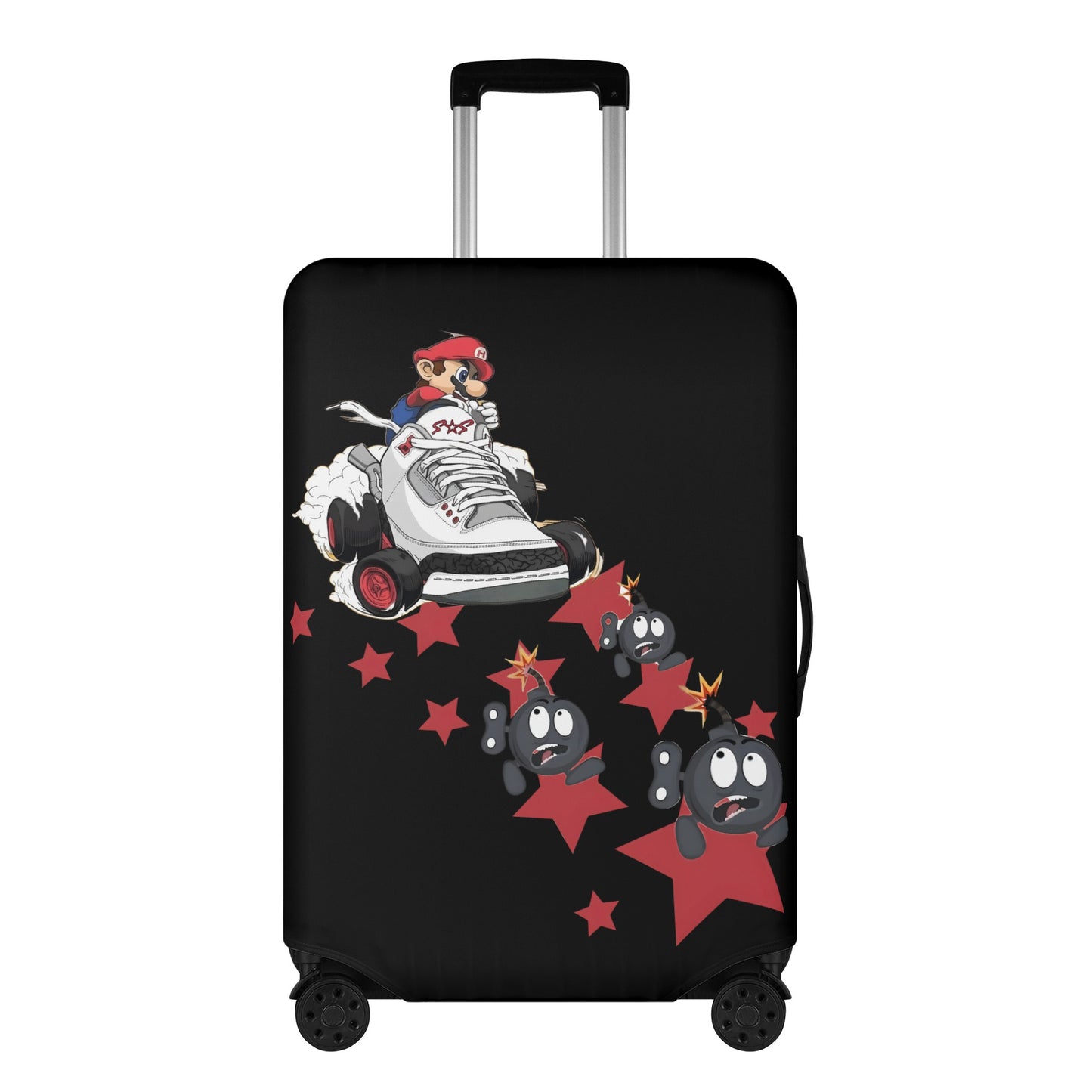 S.I.Y.L (Stay In Your Lane) Black Polyester Luggage Cover