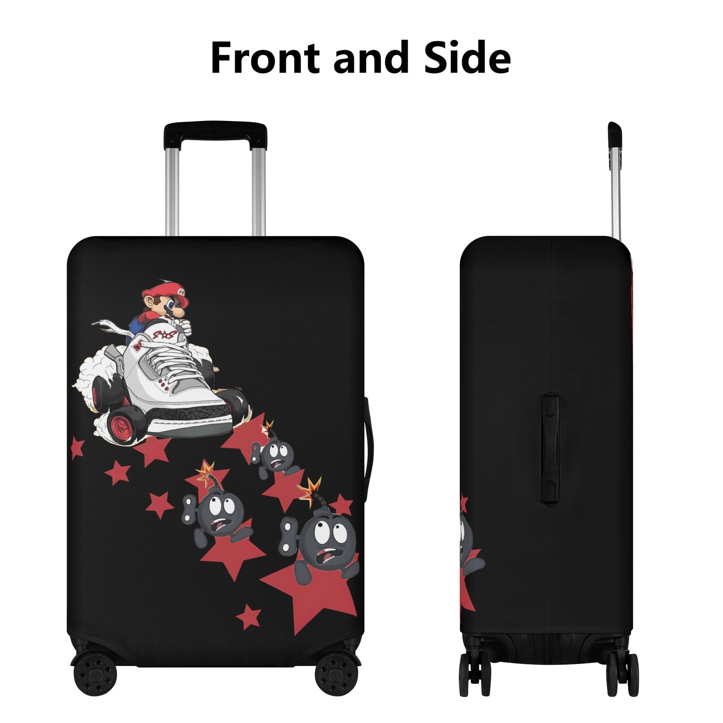 S.I.Y.L (Stay In Your Lane) Black Polyester Luggage Cover