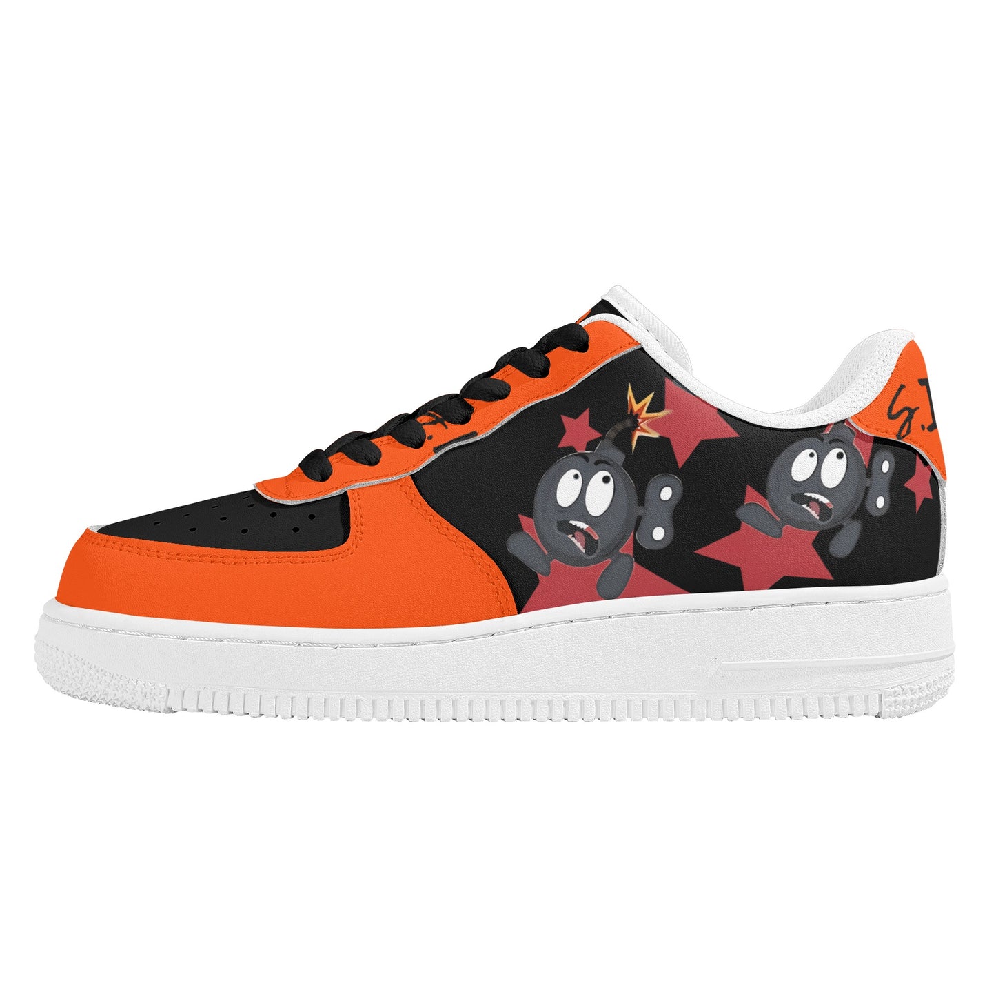 S.I.Y.L. (Stay In Your Lane) Dark Orange Womens New Low Top Star Kicks