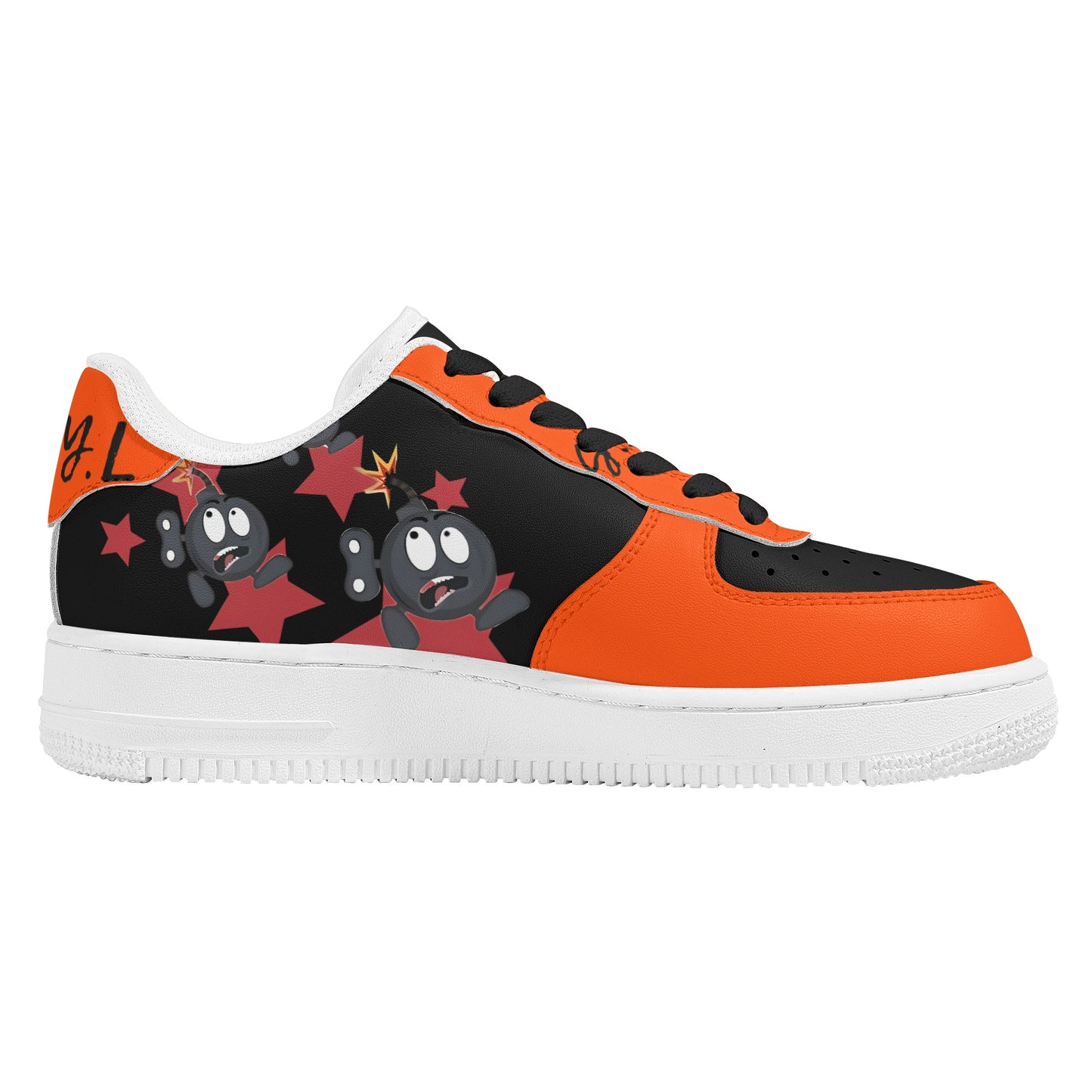 S.I.Y.L. (Stay In Your Lane) Dark Orange Womens New Low Top Star Kicks