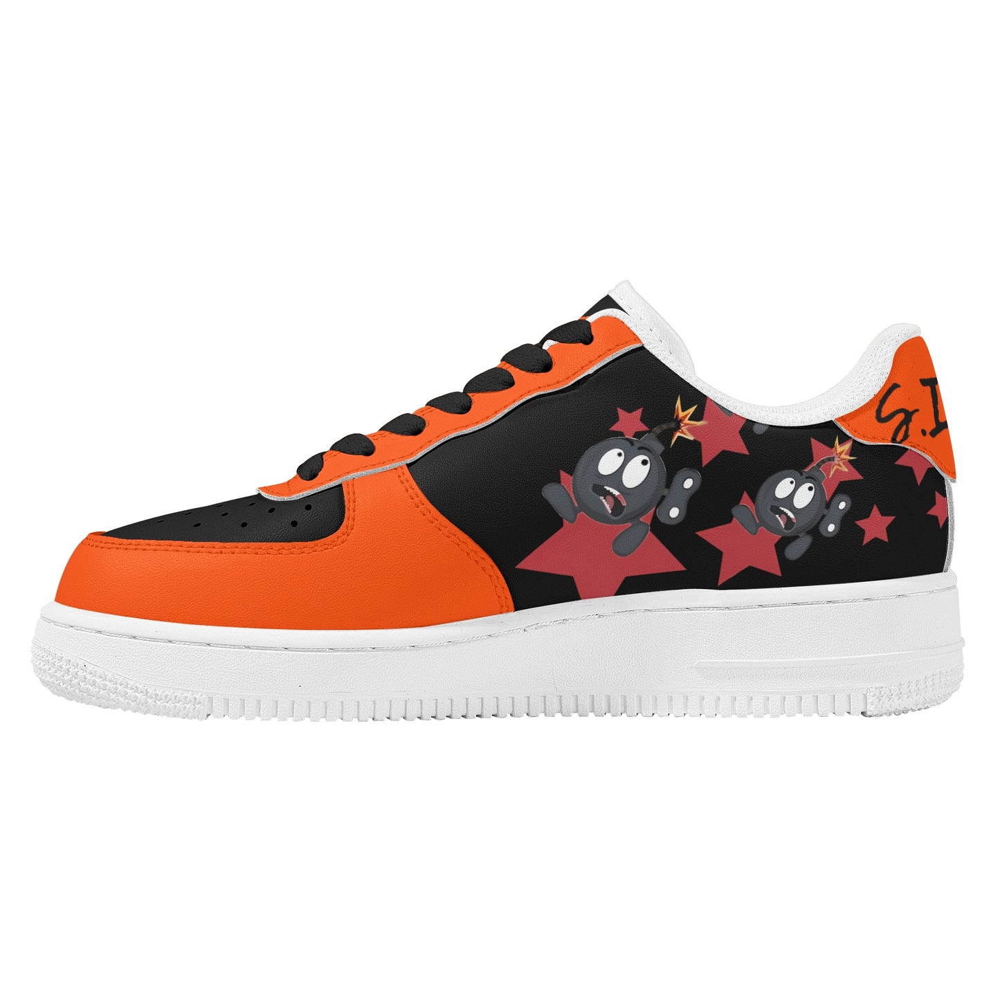 S.I.Y.L. (Stay In Your Lane) Dark Orange Womens New Low Top Star Kicks