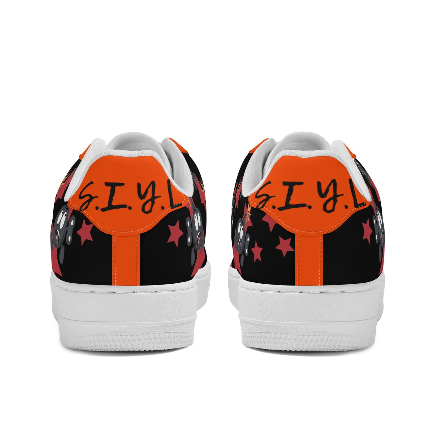 S.I.Y.L. (Stay In Your Lane) Dark Orange Womens New Low Top Star Kicks