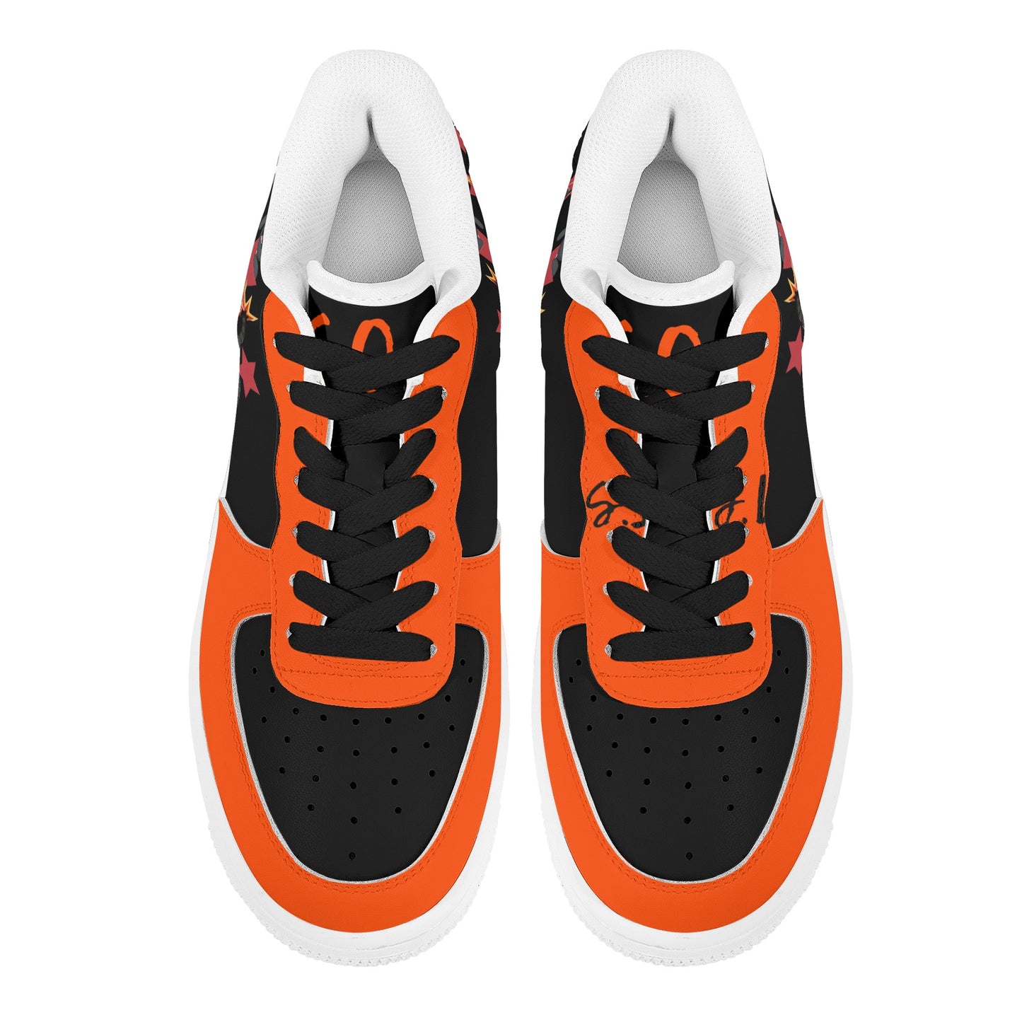 S.I.Y.L. (Stay In Your Lane) Dark Orange Womens New Low Top Star Kicks