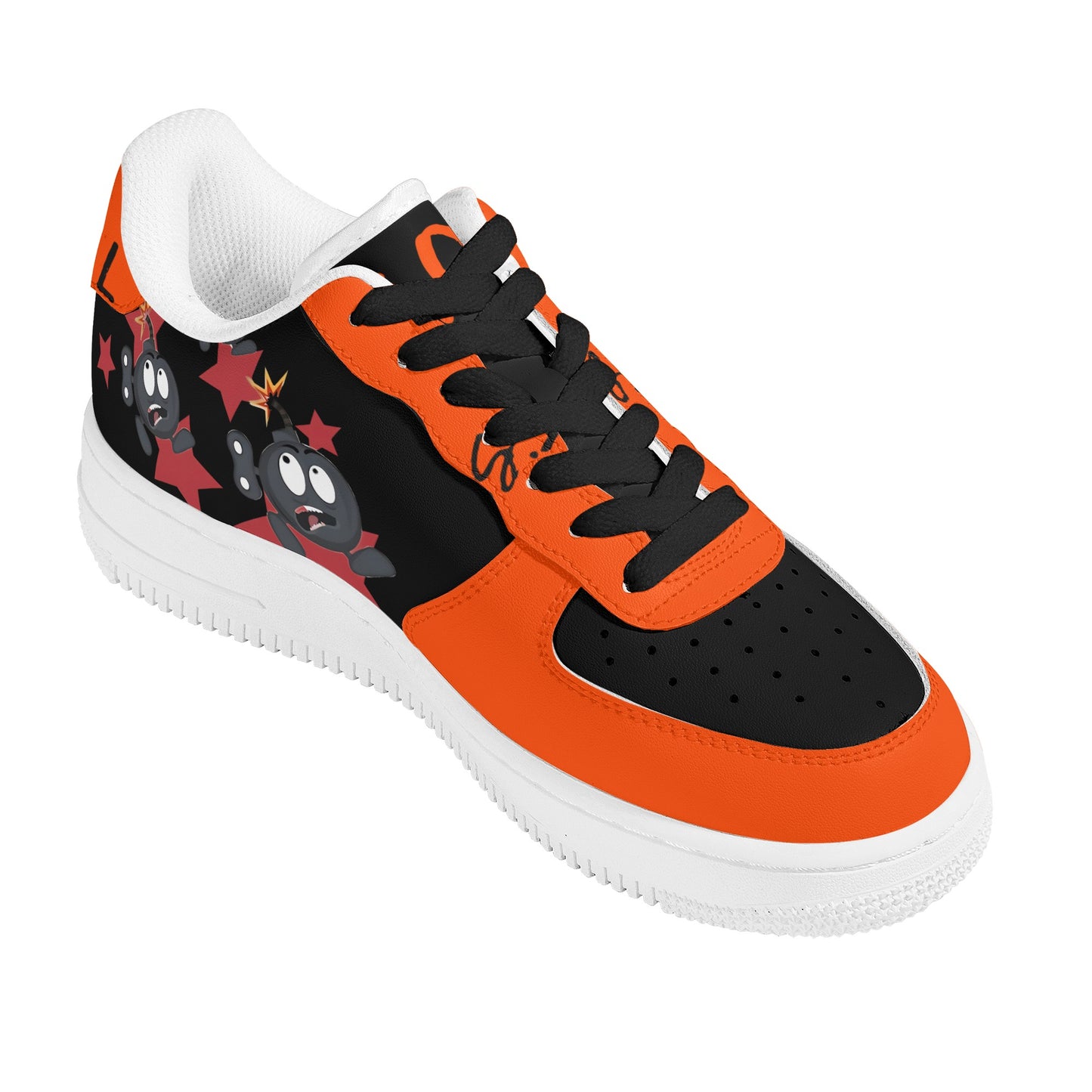 S.I.Y.L. (Stay In Your Lane) Dark Orange Womens New Low Top Star Kicks